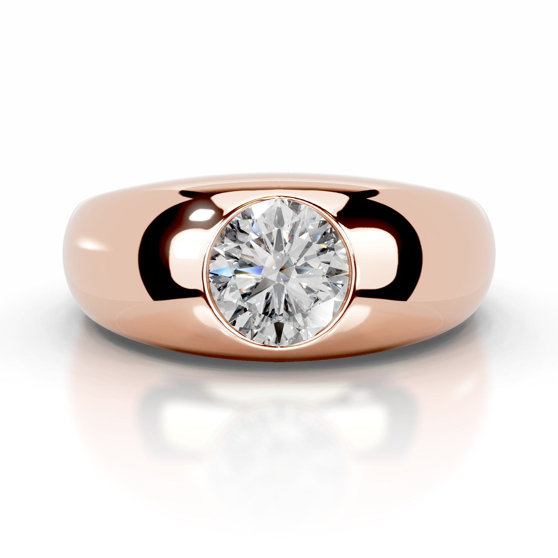 Jayla Diamond Engagement Ring   (1 Carat) -14K Rose Gold
