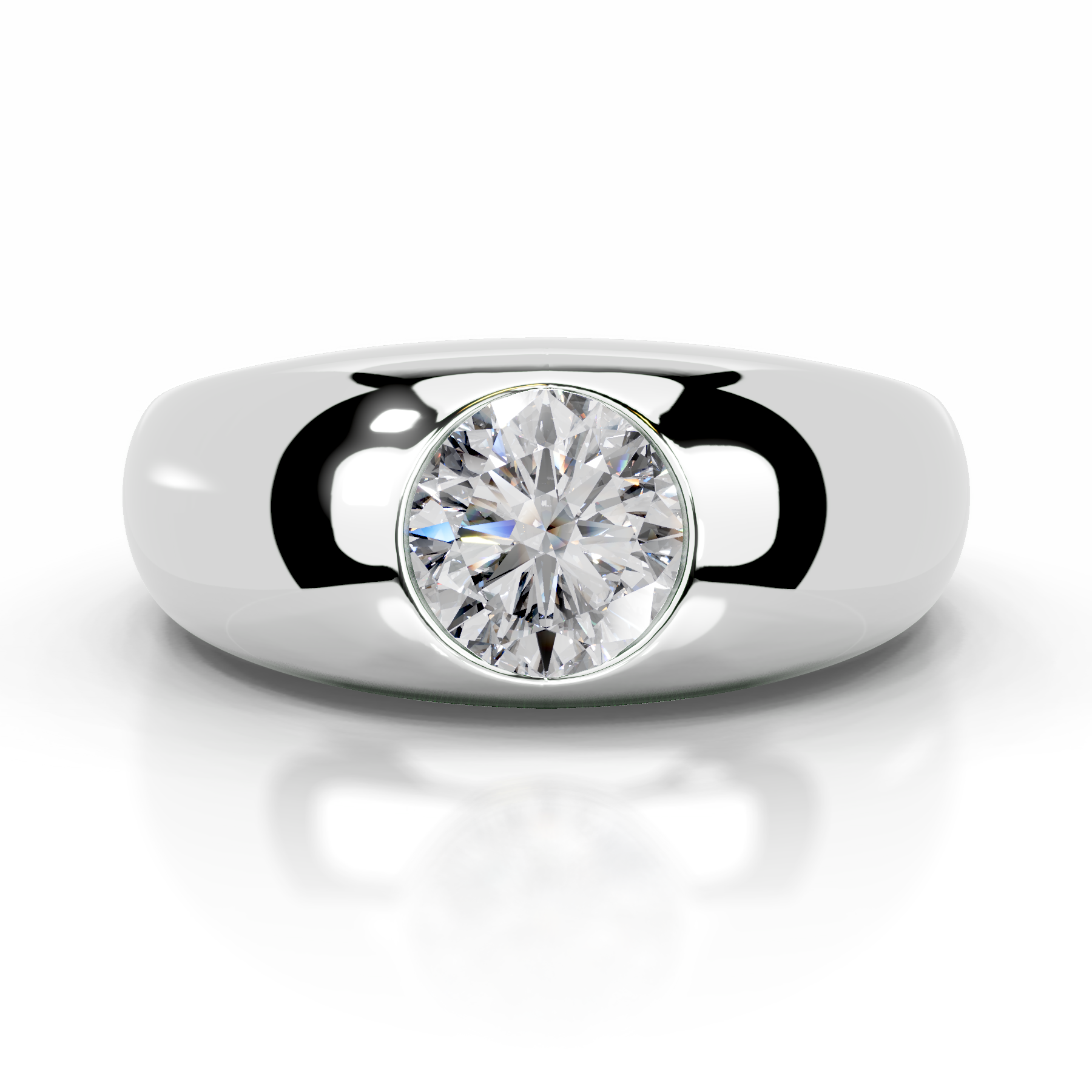 Jayla Diamond Engagement Ring   (1 Carat) -14K White Gold