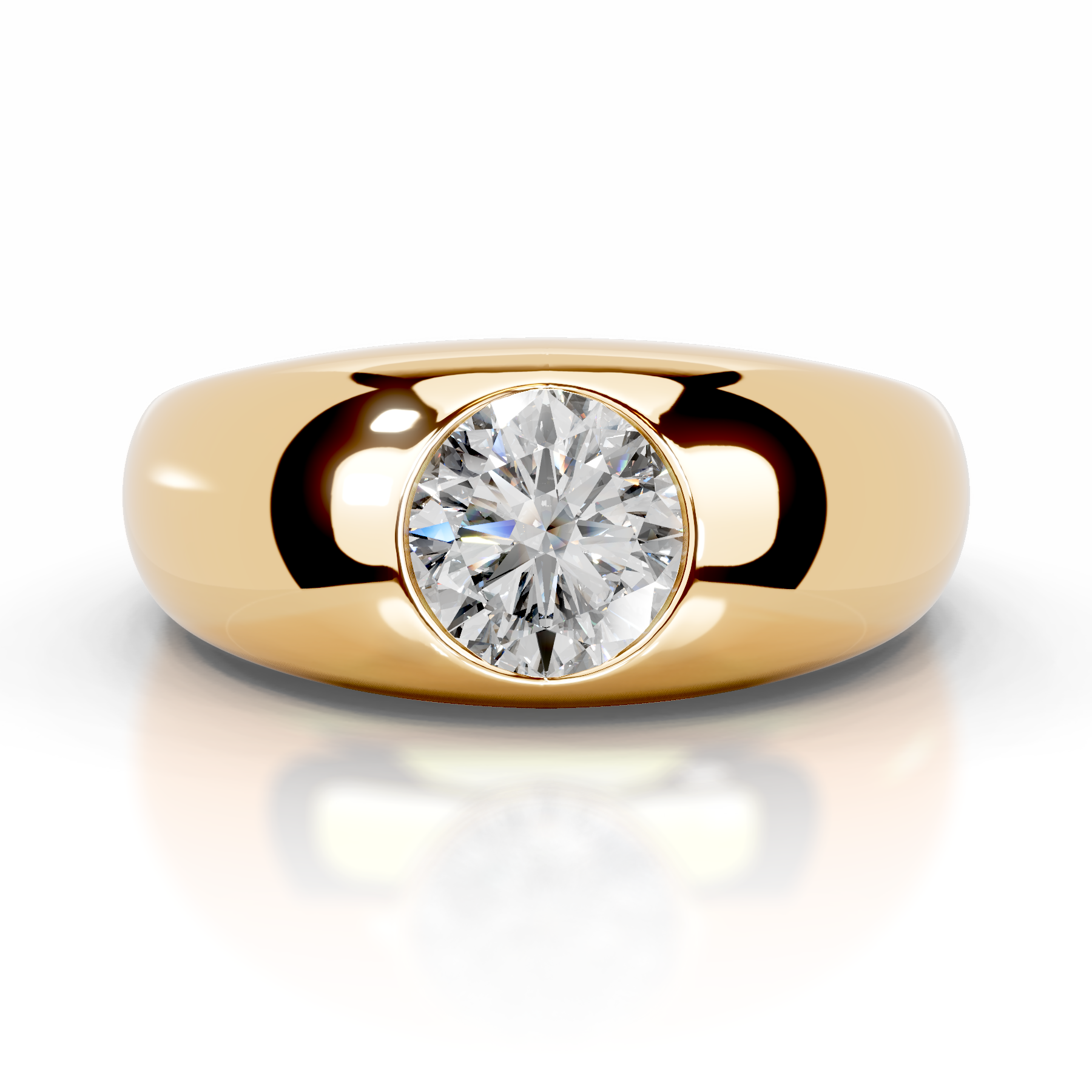 Jayla Diamond Engagement Ring   (1 Carat) -18K Yellow Gold