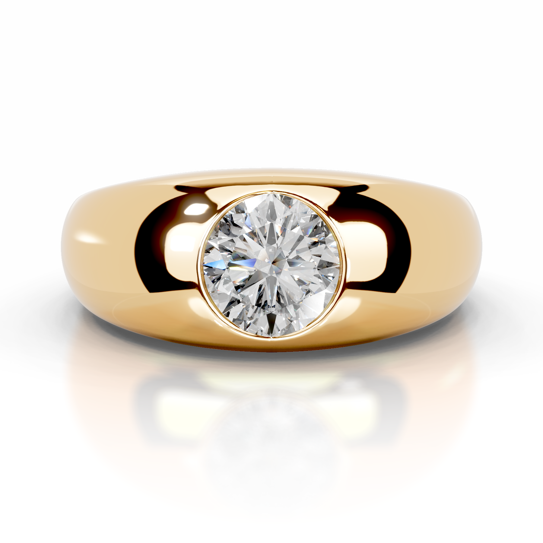 Jayla Lab Grown Diamond Ring (1 Carat) -18K Yellow Gold