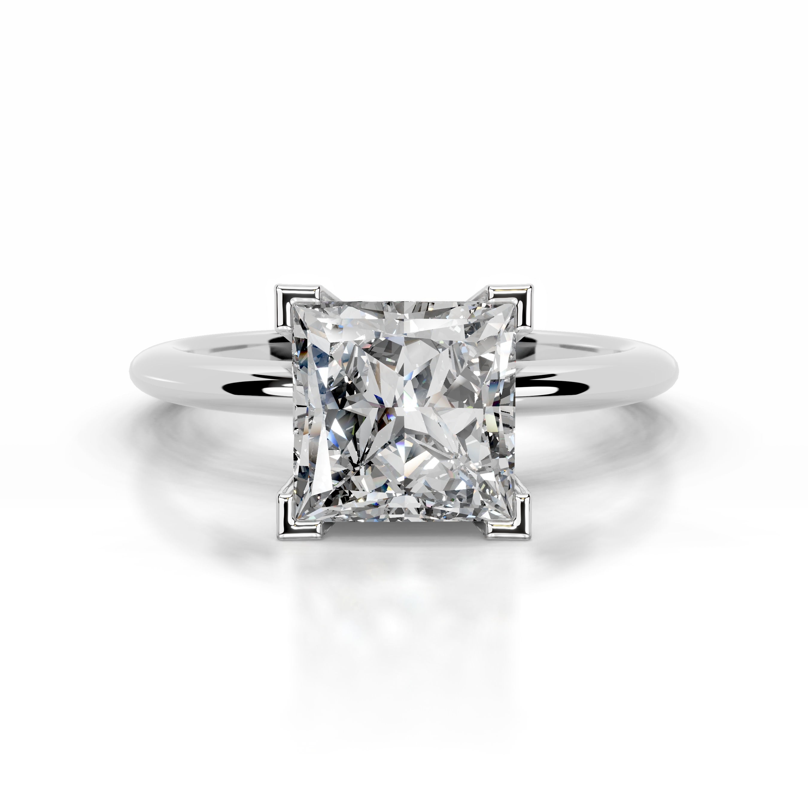 Mila Diamond Engagement Ring - 18K White Gold