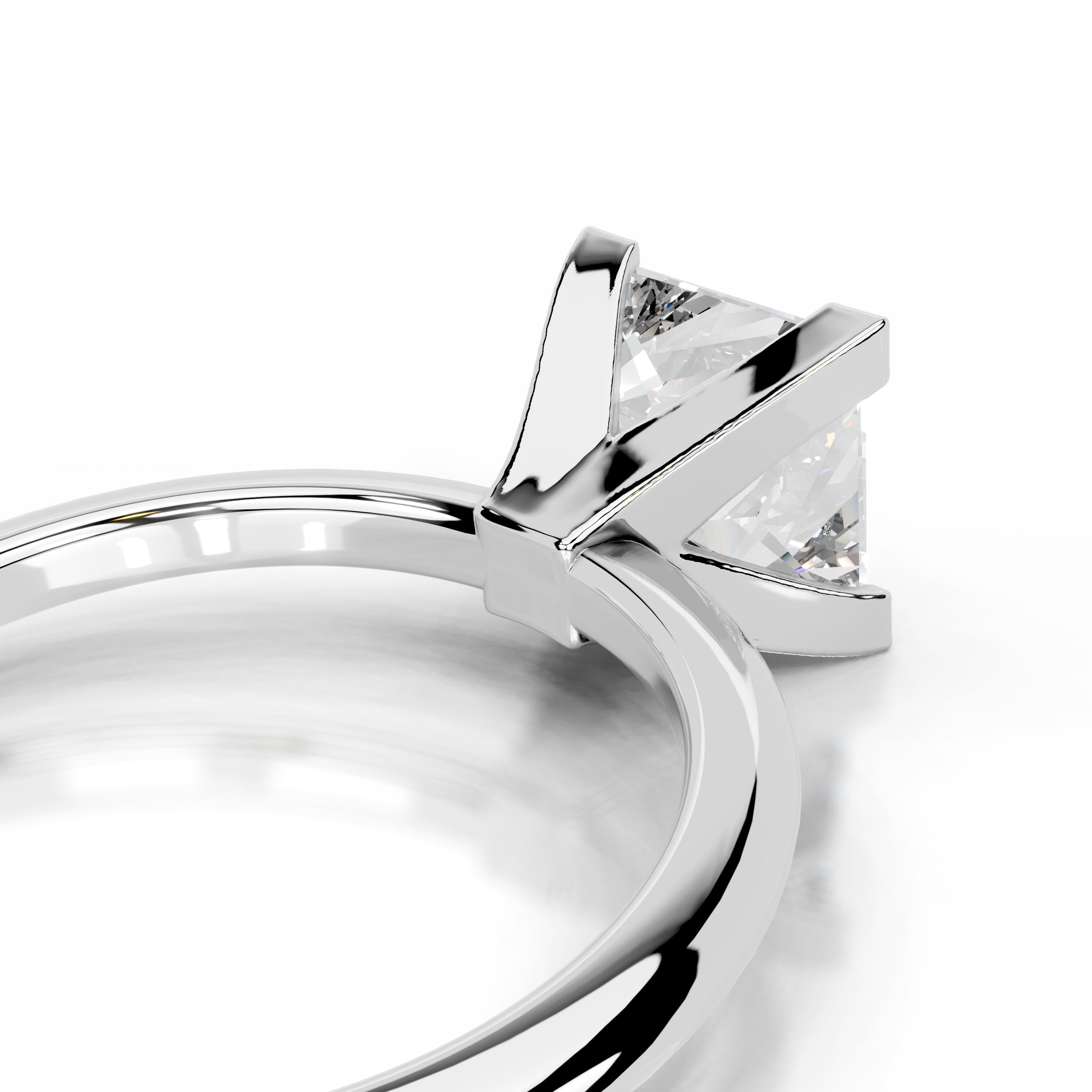 Mila Diamond Engagement Ring - 18K White Gold
