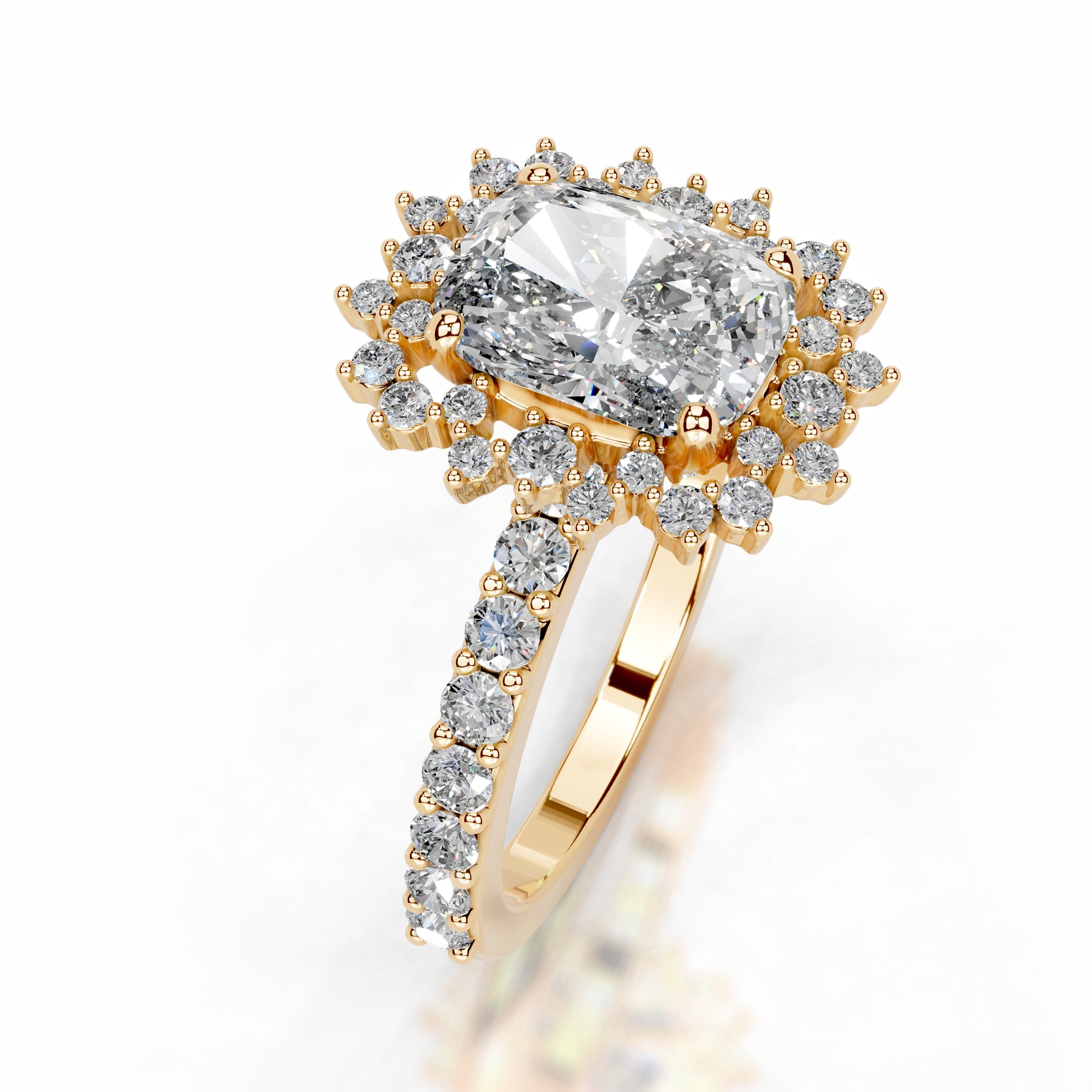 Bodil Diamond Engagement Ring - 18K Yellow Gold