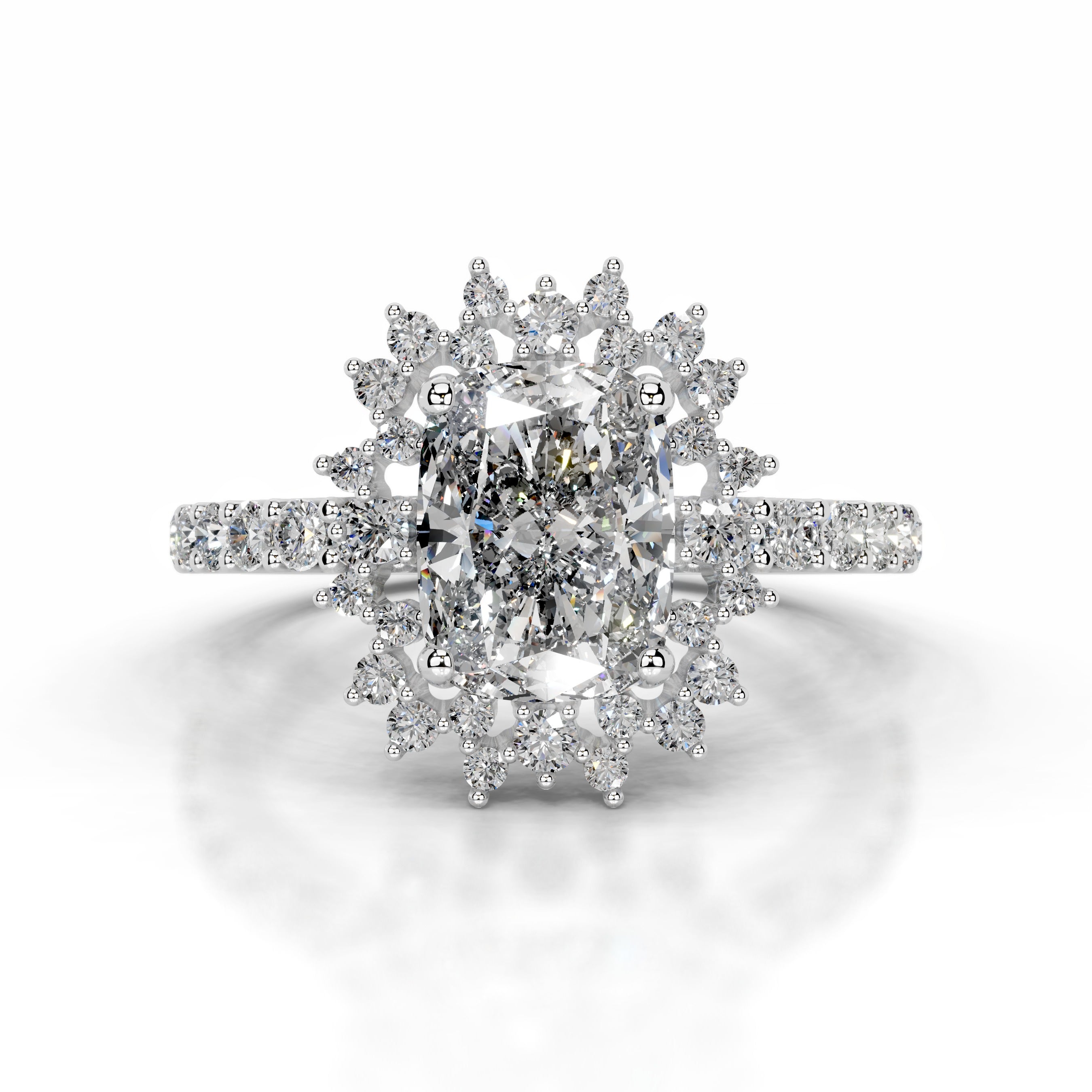 Bodil Diamond Engagement Ring - 18K White Gold