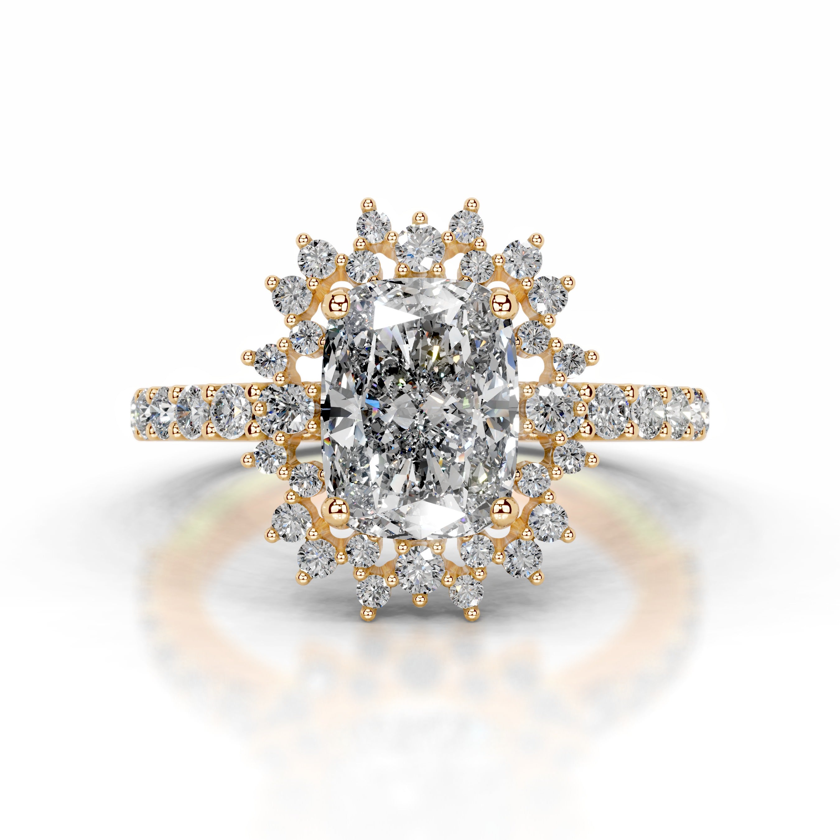 Bodil Diamond Engagement Ring - 18K Yellow Gold