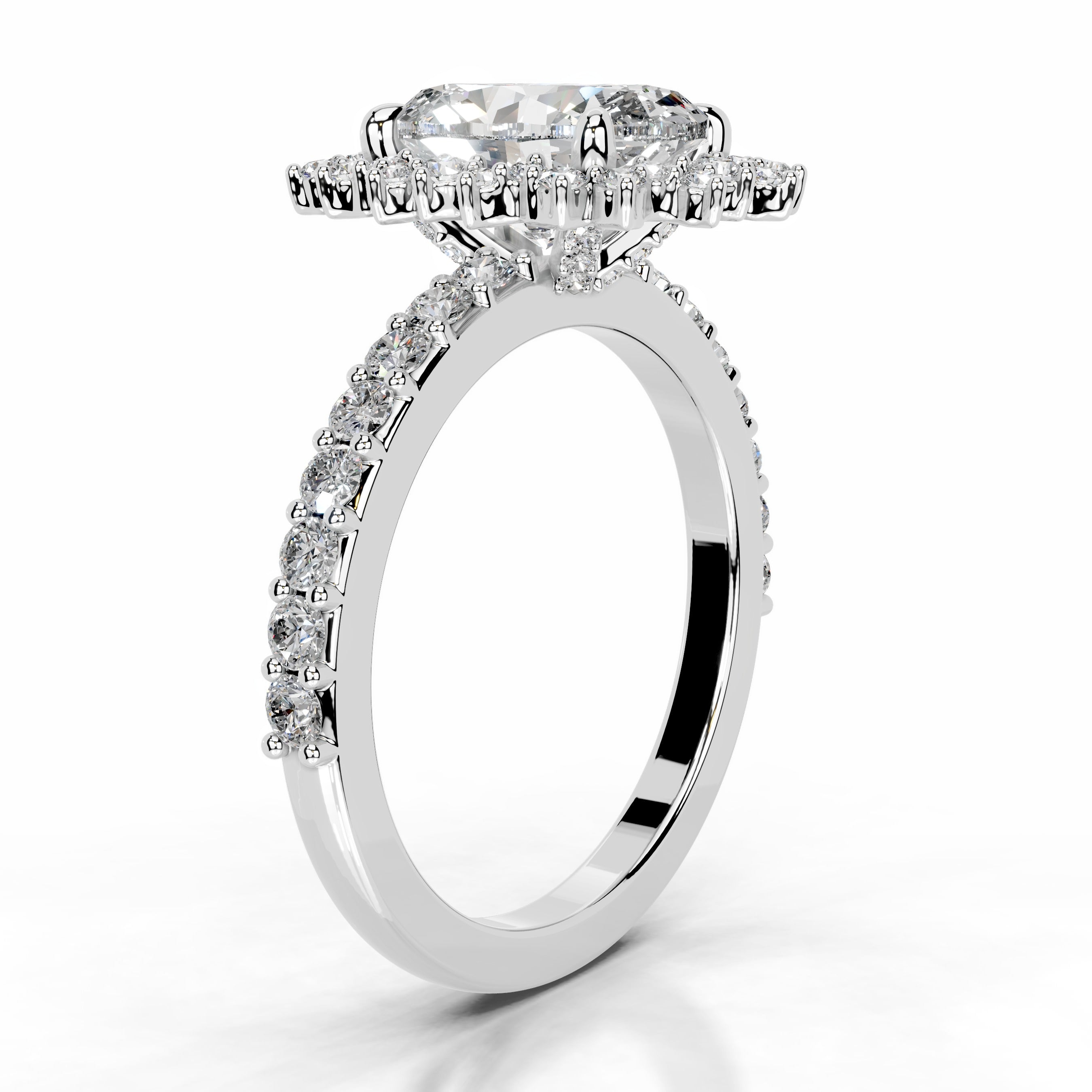 Gertrud Diamond Engagement Ring - 14K White Gold