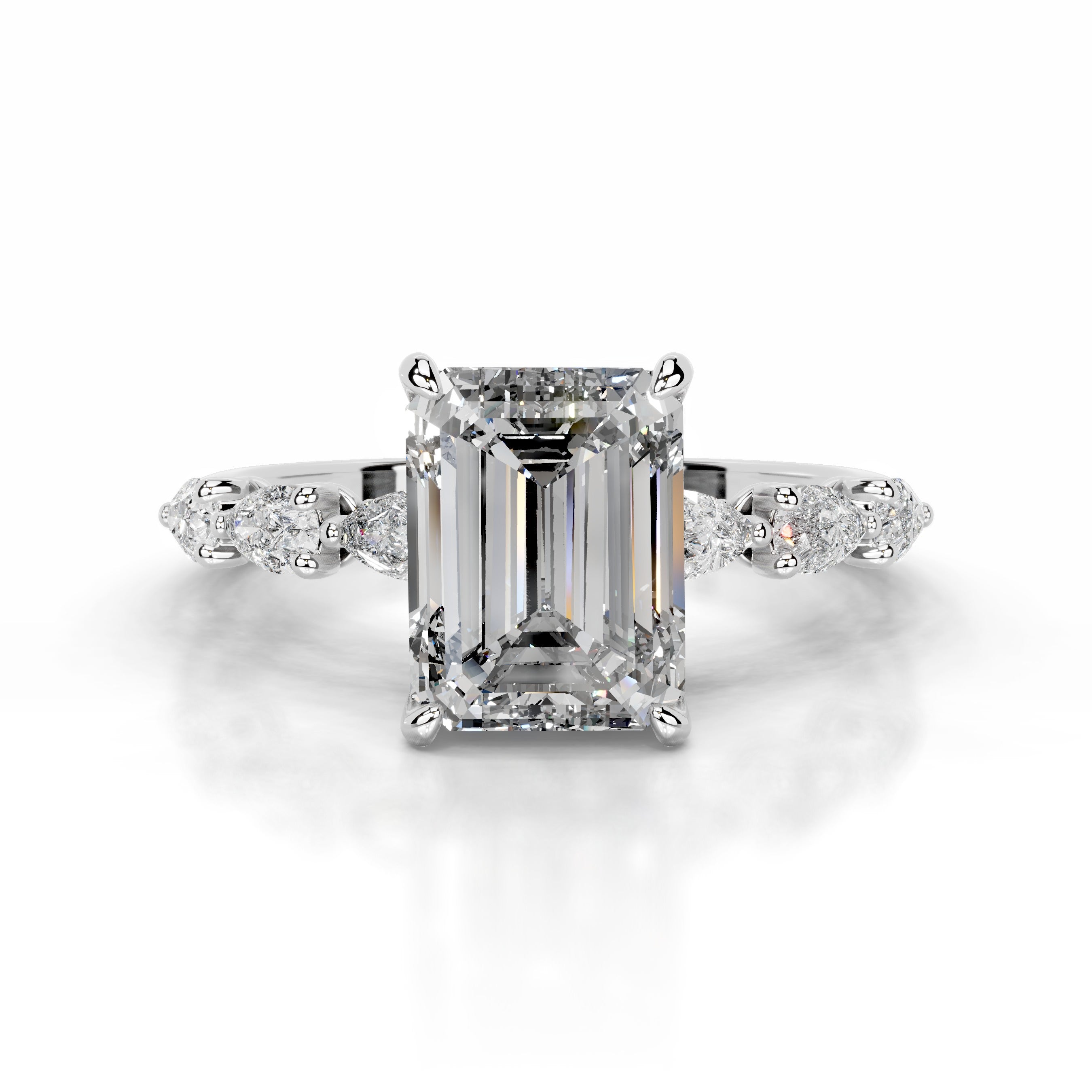 Alinta Diamond Engagement Ring - 14K White Gold