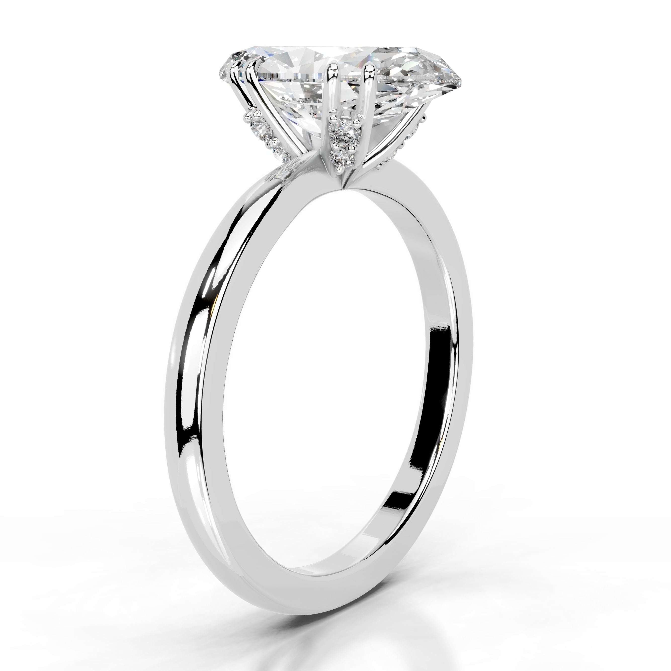 Badia Diamond Engagement Ring - 14K White Gold