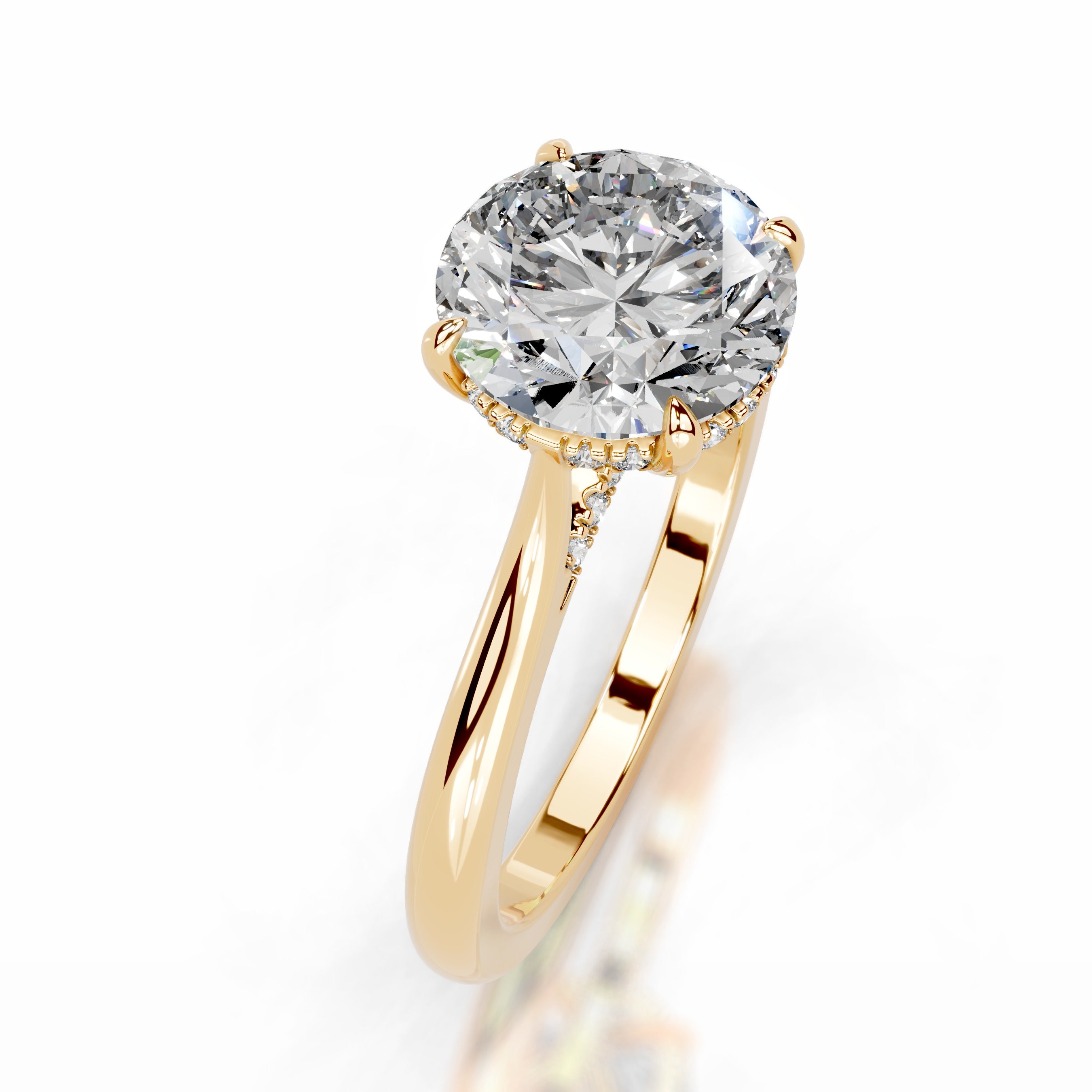 Kiara Diamond Engagement Ring - 18K Yellow Gold
