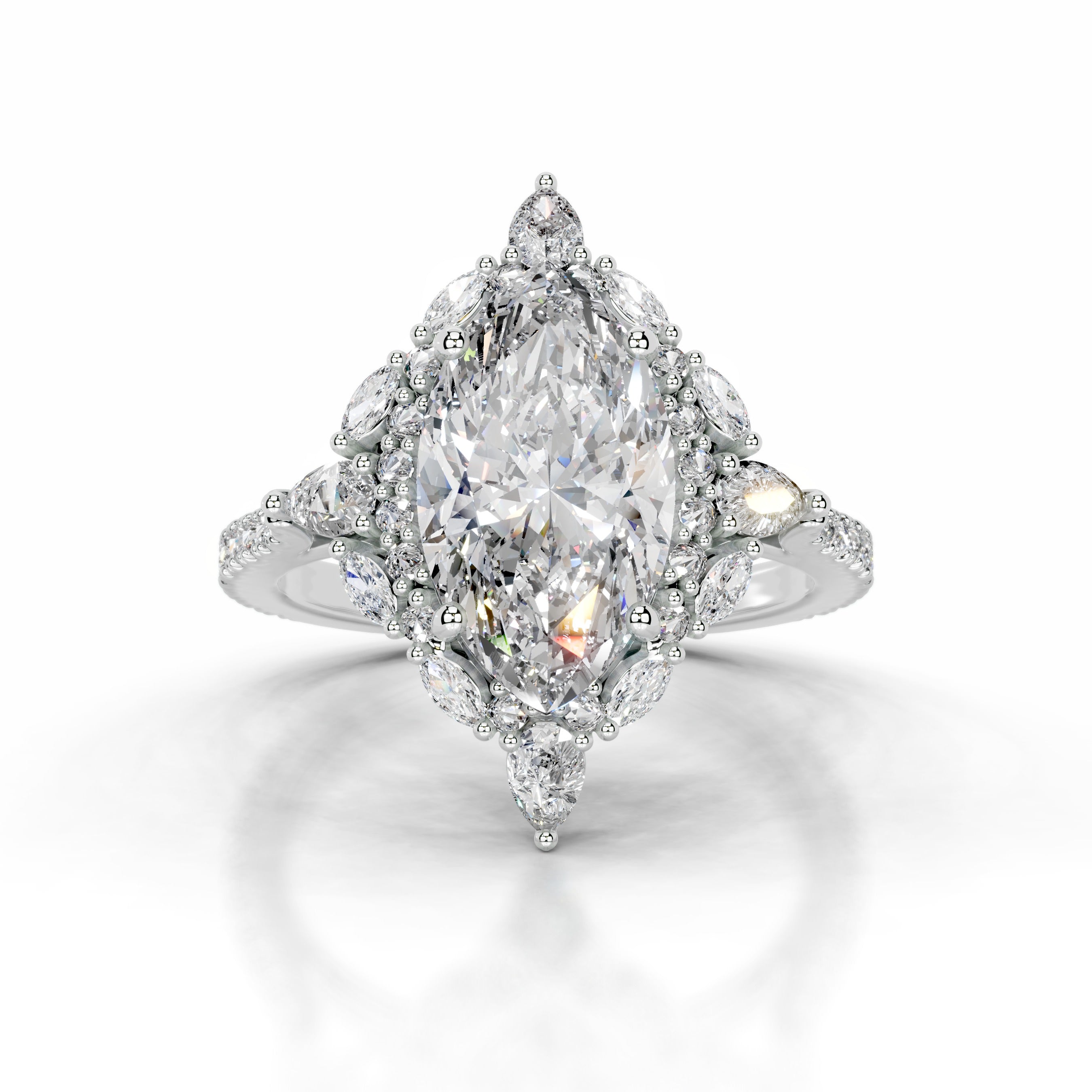 Fernanda Diamond Engagement Ring - 18K White Gold