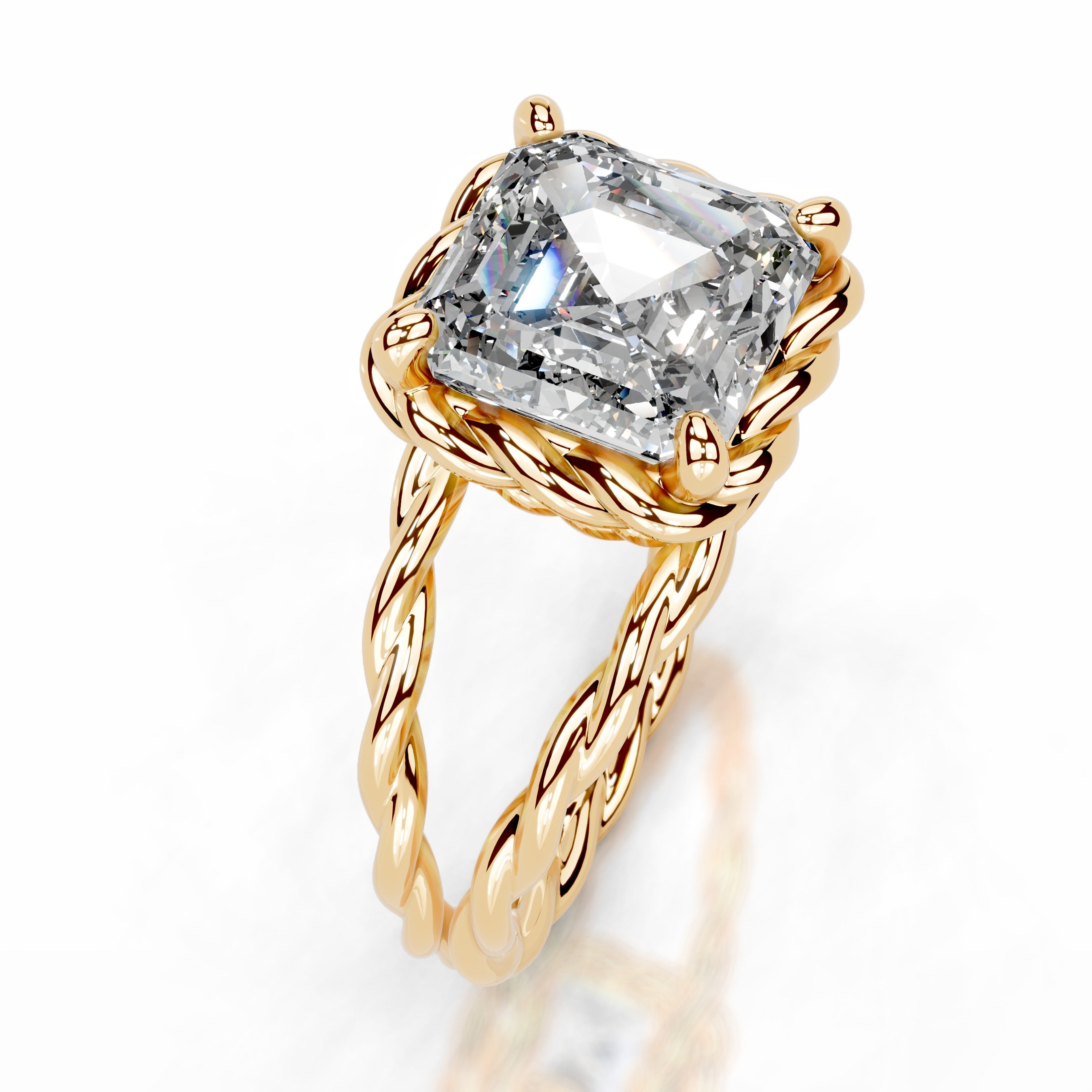 Yul Diamond Engagement Ring - 18K Yellow Gold