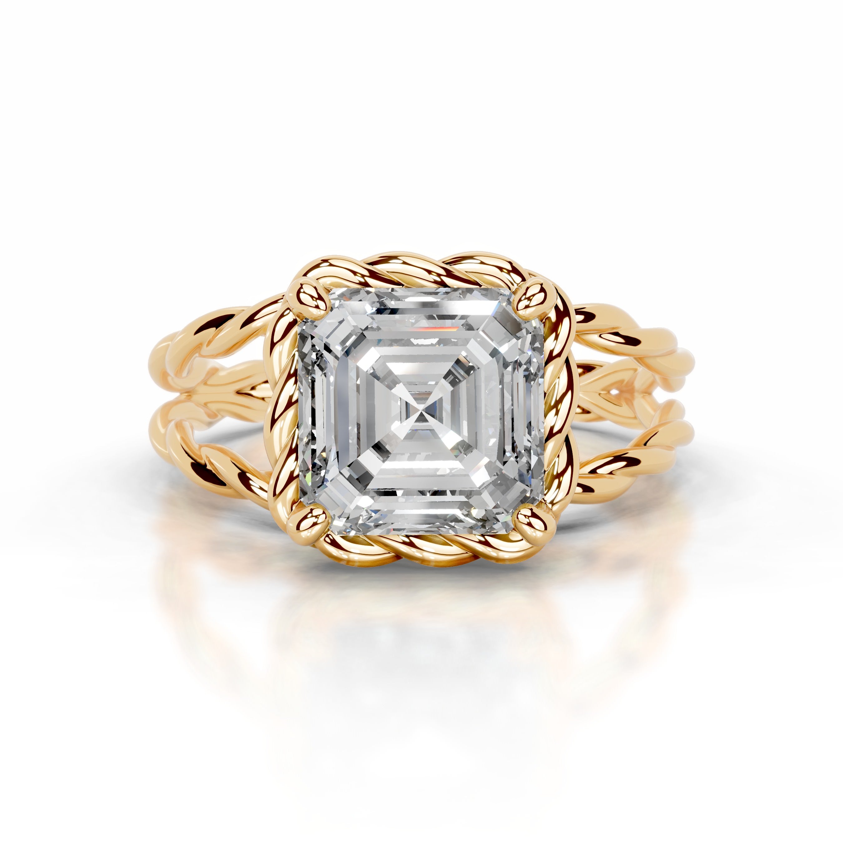 Yul Diamond Engagement Ring - 18K Yellow Gold