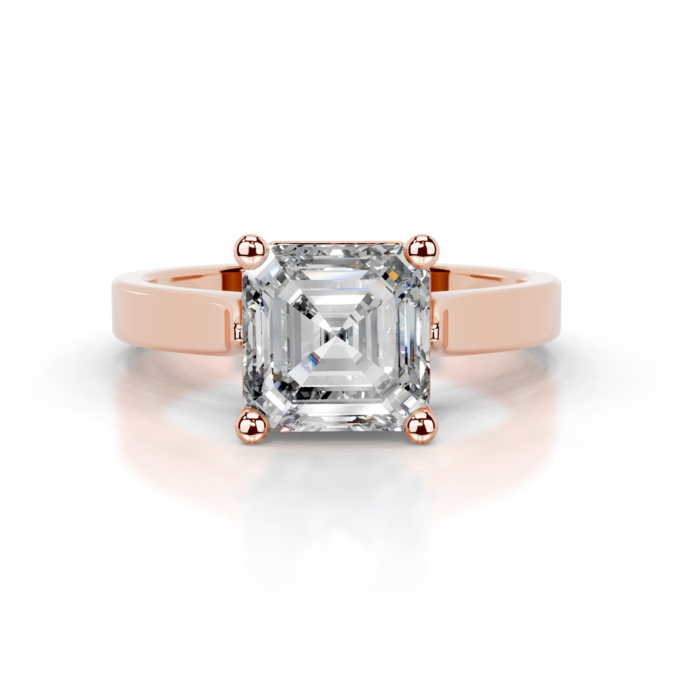 Daisy Diamond Engagement Ring - 14K Rose Gold