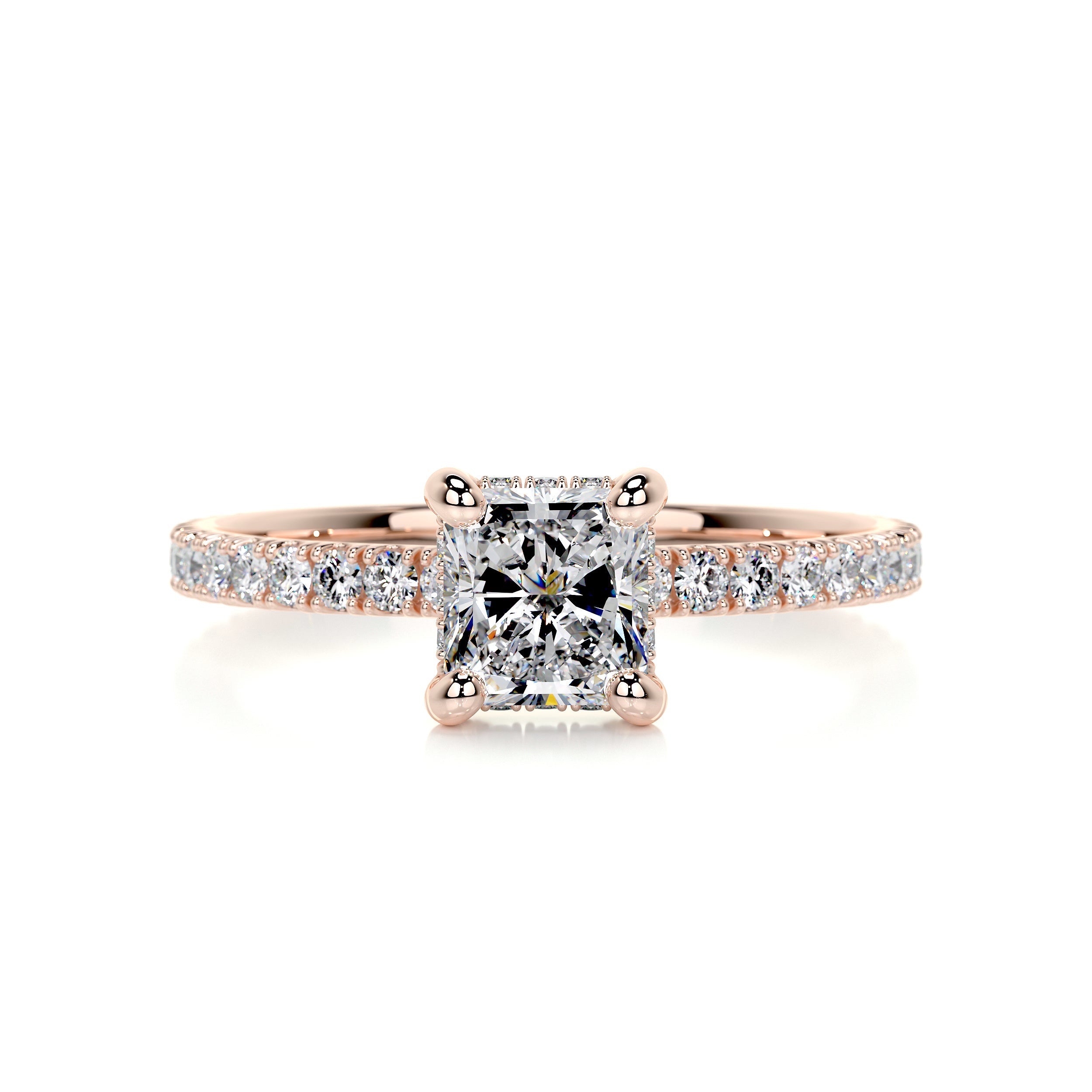 Deborah Moissanite & Diamond Ring -14K Rose Gold