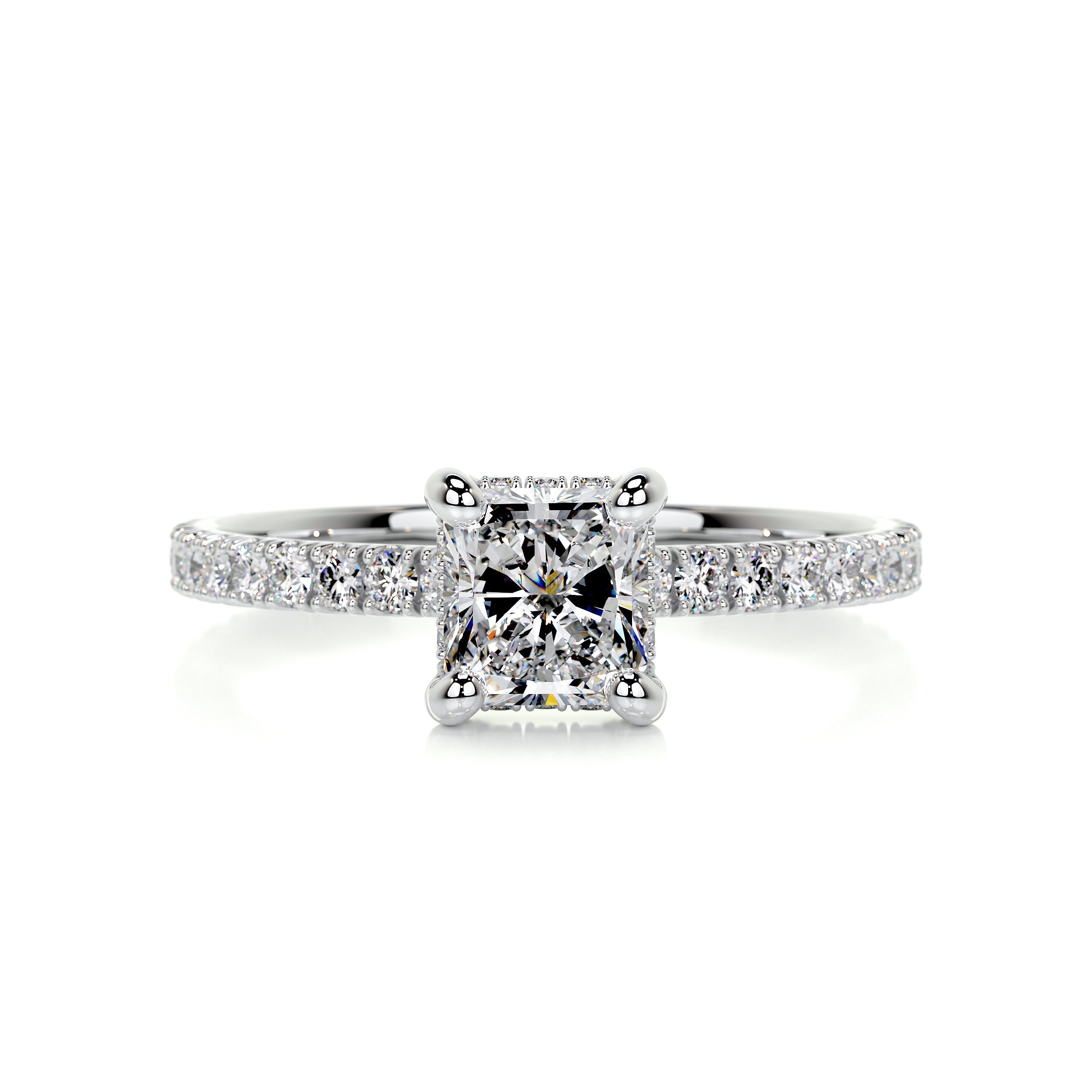 Deborah Diamond Engagement Ring   (1.50 Carat) -14K White Gold (RTS)
