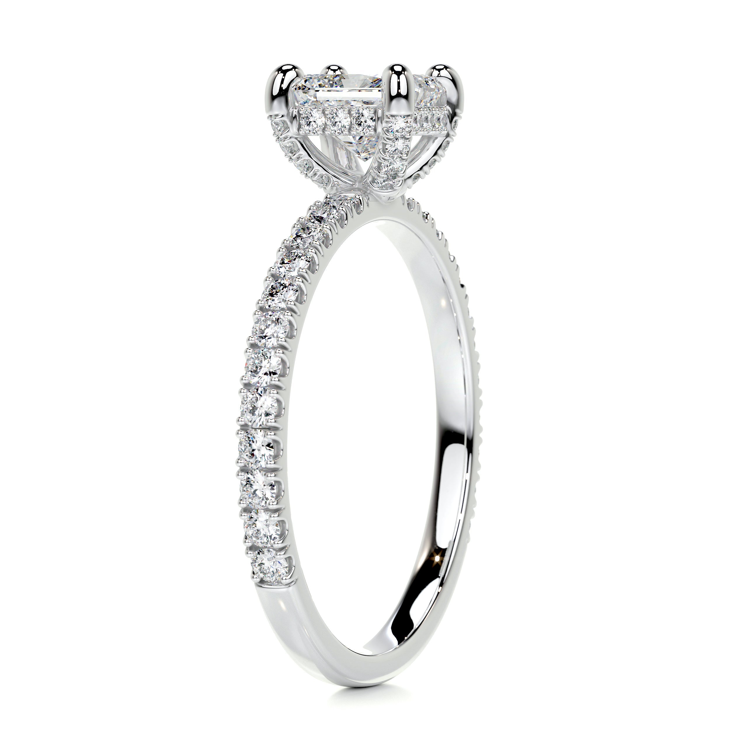 Deborah Moissanite & Diamond Ring -Platinum