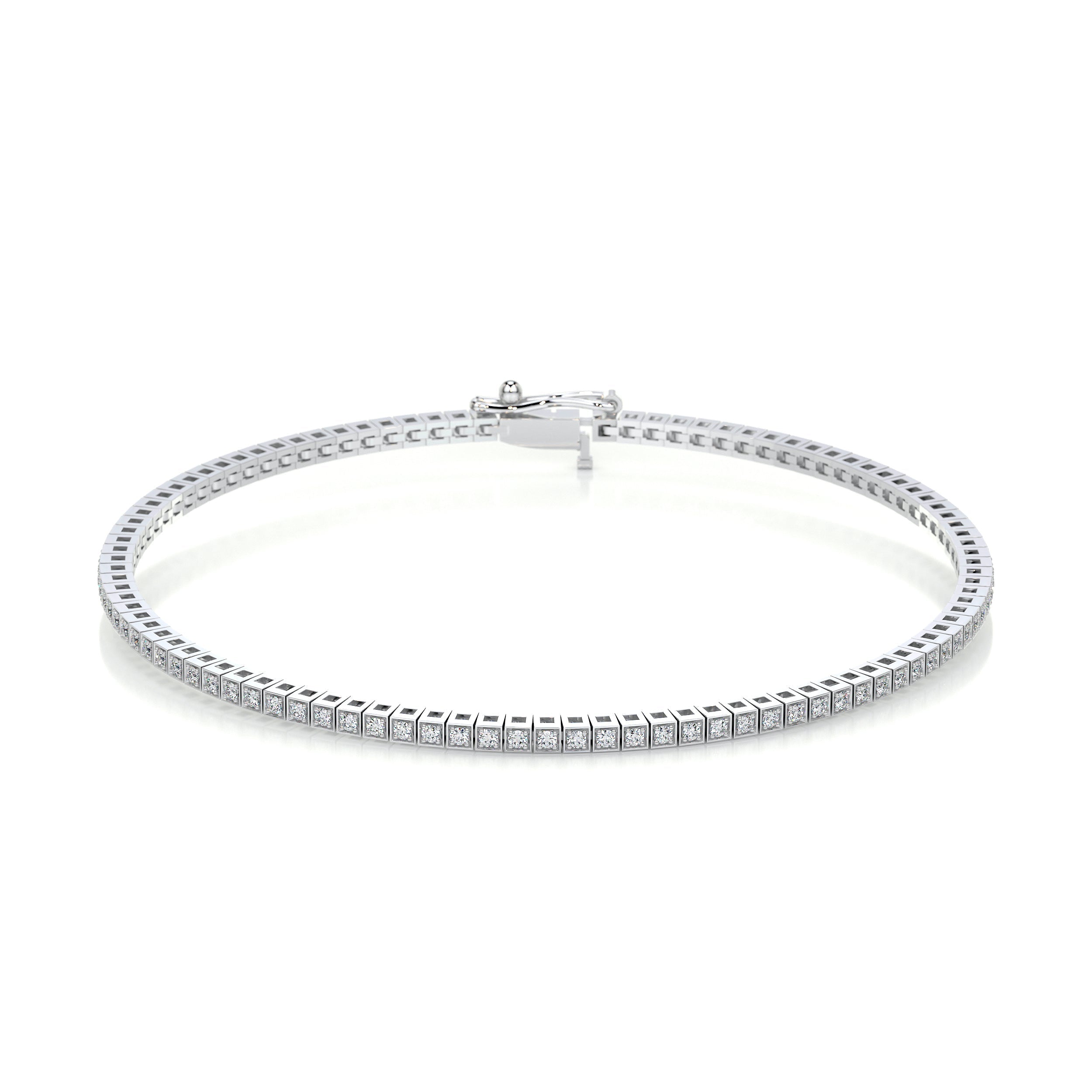 Lee Diamond Lab Grown Tennis Bracelet (1.00 Carat) -14K White Gold (RTS)