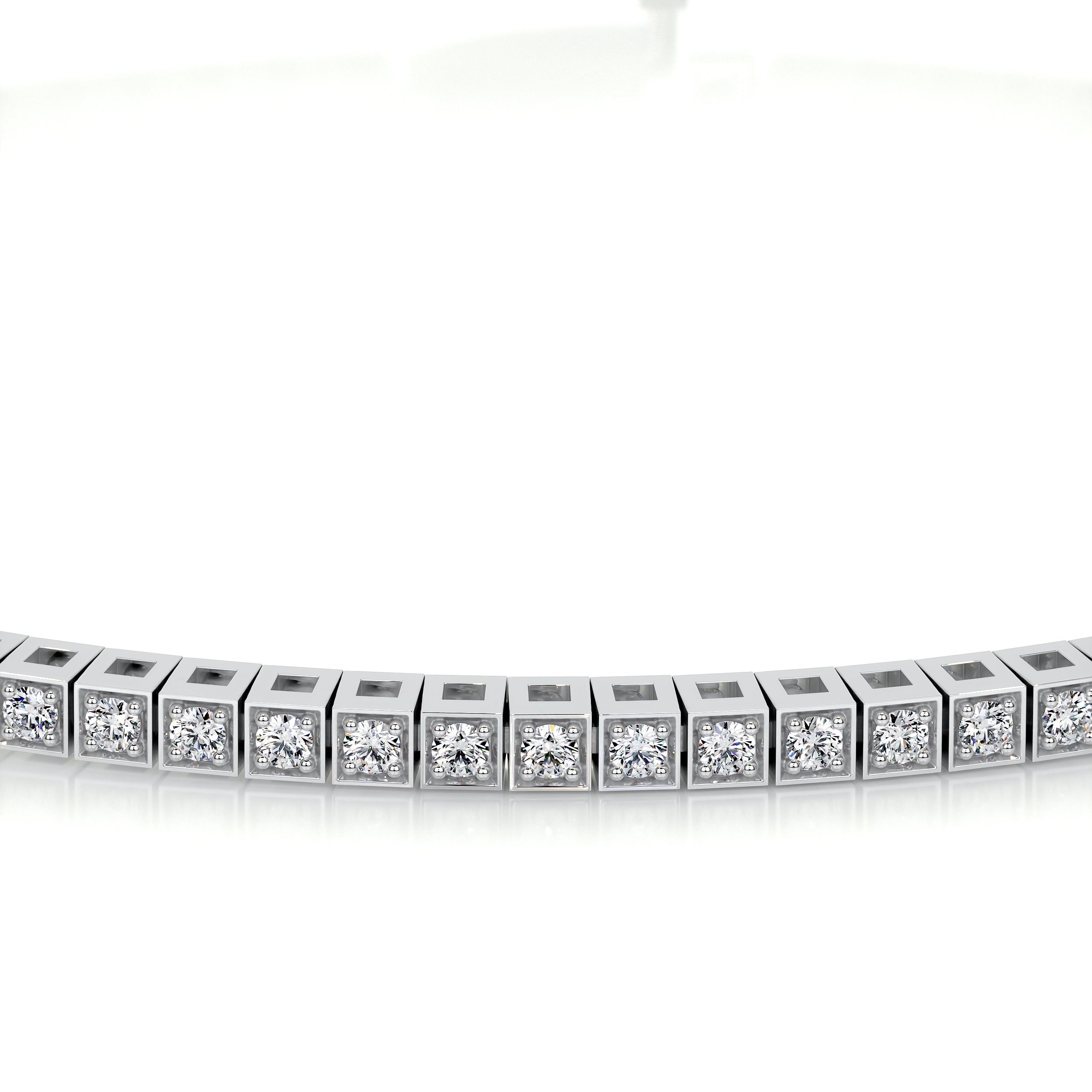 Lee Diamond Lab Grown Tennis Bracelet (1.00 Carat) -14K White Gold (RTS)