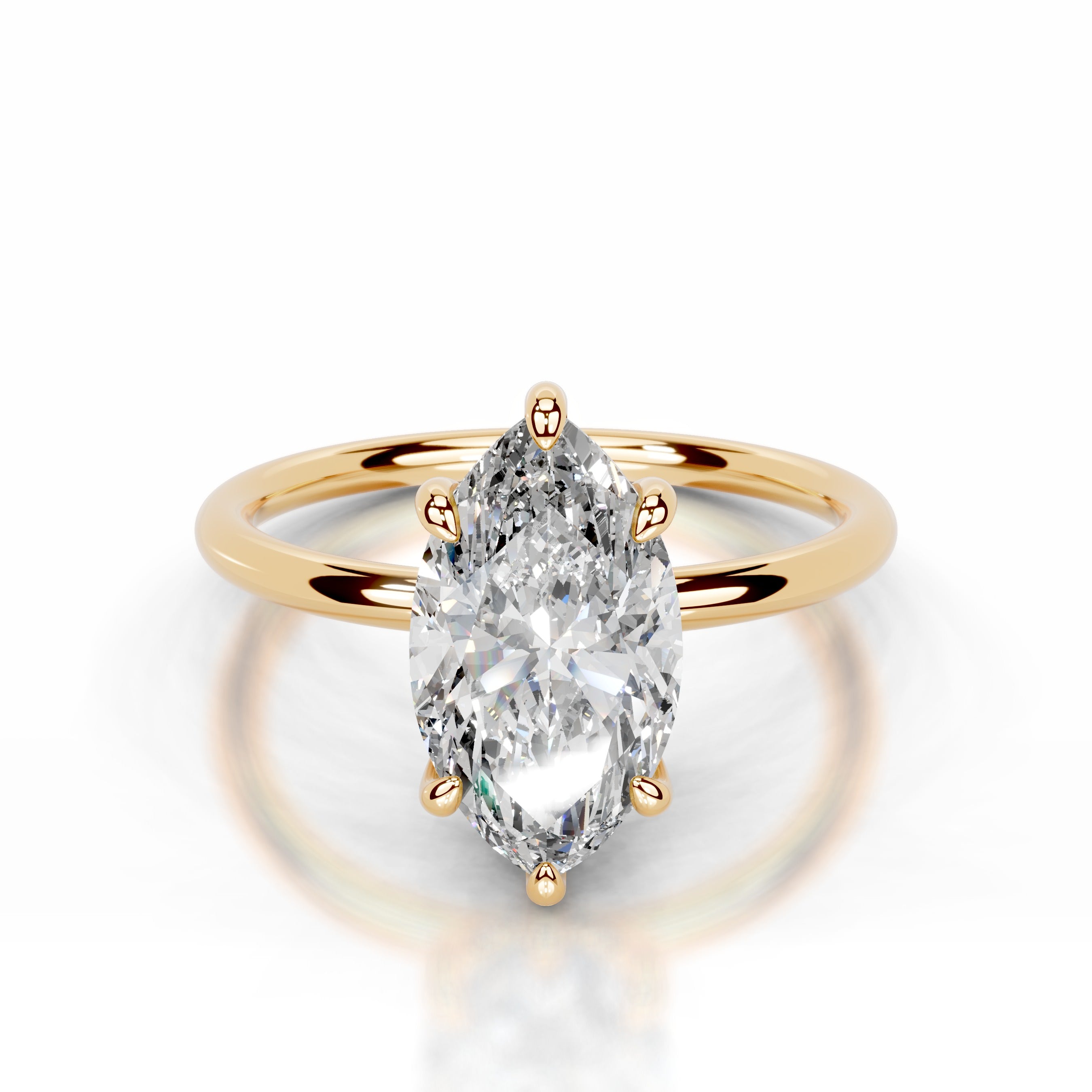 Willow Lab Grown Diamond Ring - 18K Yellow Gold