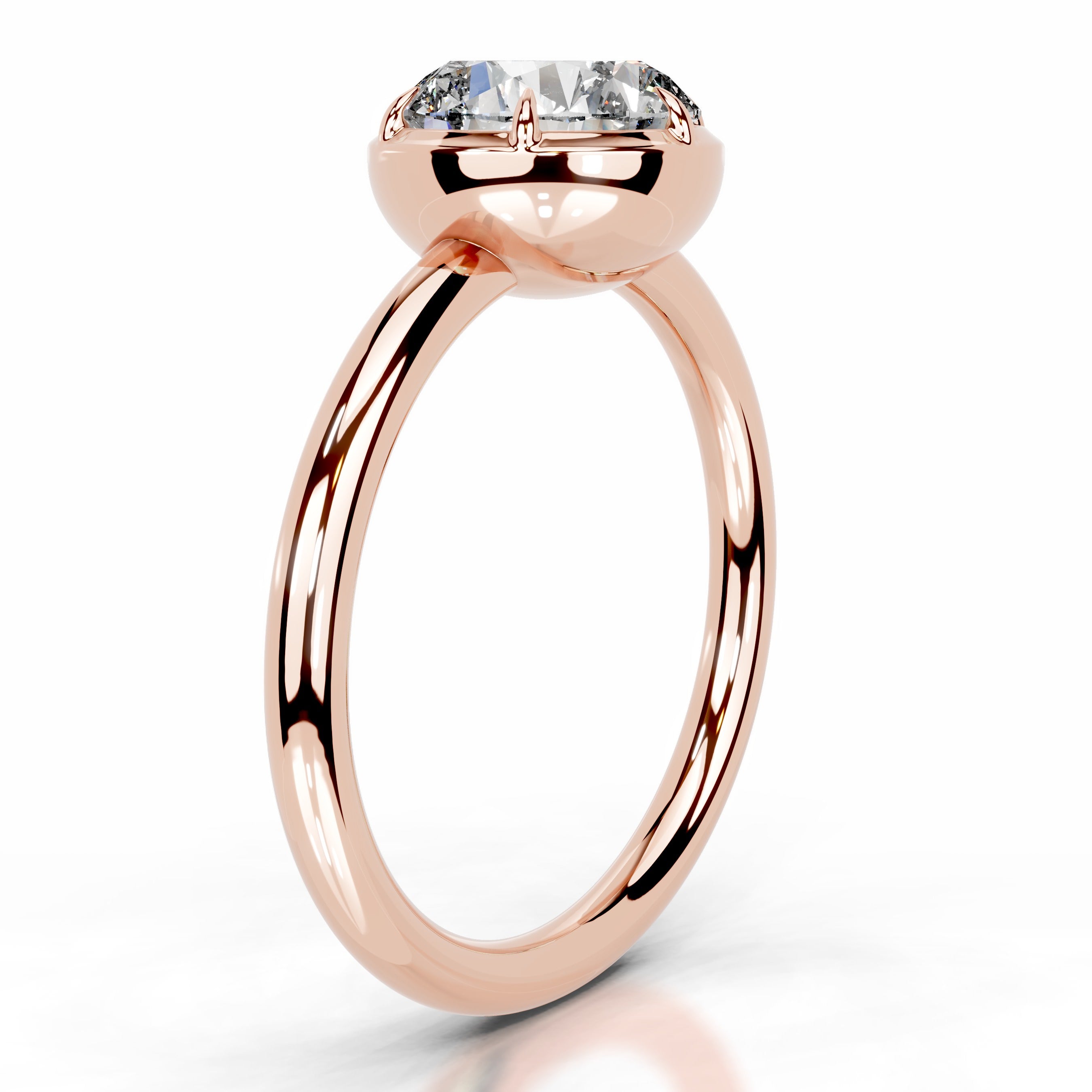 Narcisa Round Lab Grown Diamond Ring - 14K Rose Gold