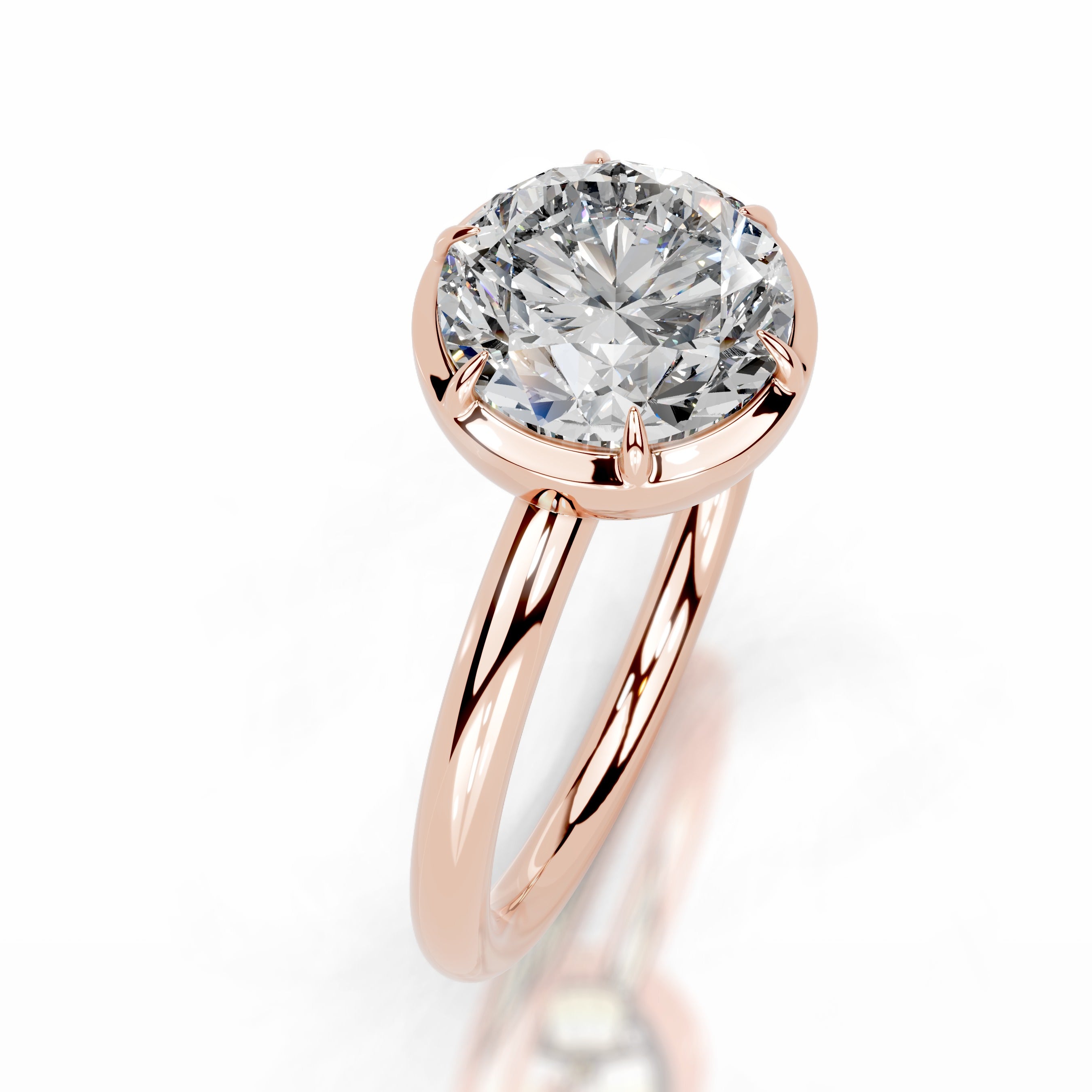 Narcisa Round Lab Grown Diamond Ring - 14K Rose Gold
