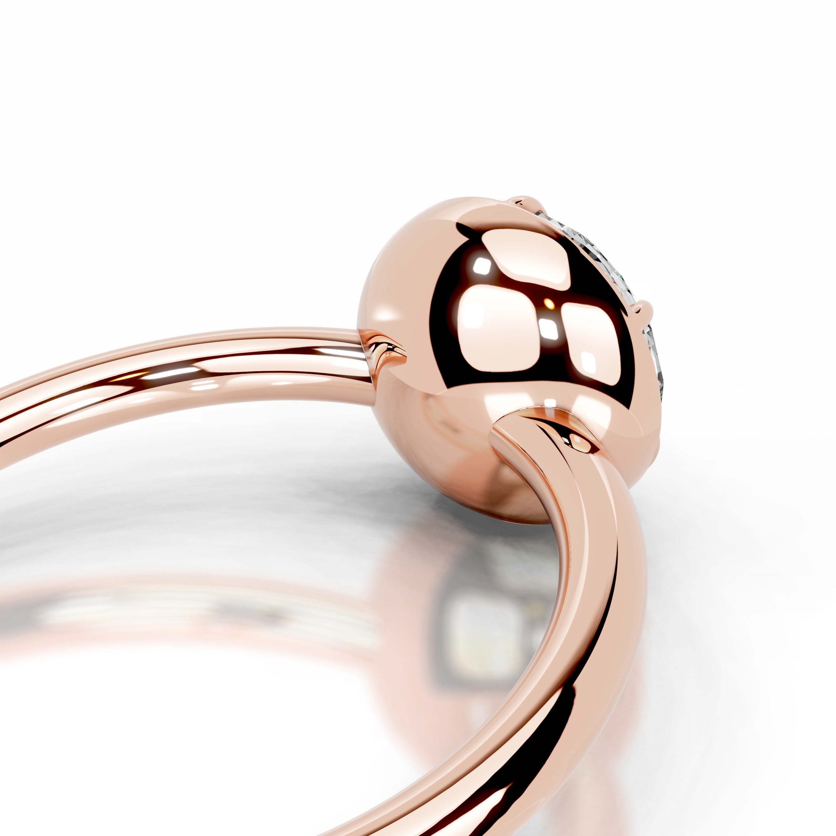 Narcisa Round Lab Grown Diamond Ring - 14K Rose Gold