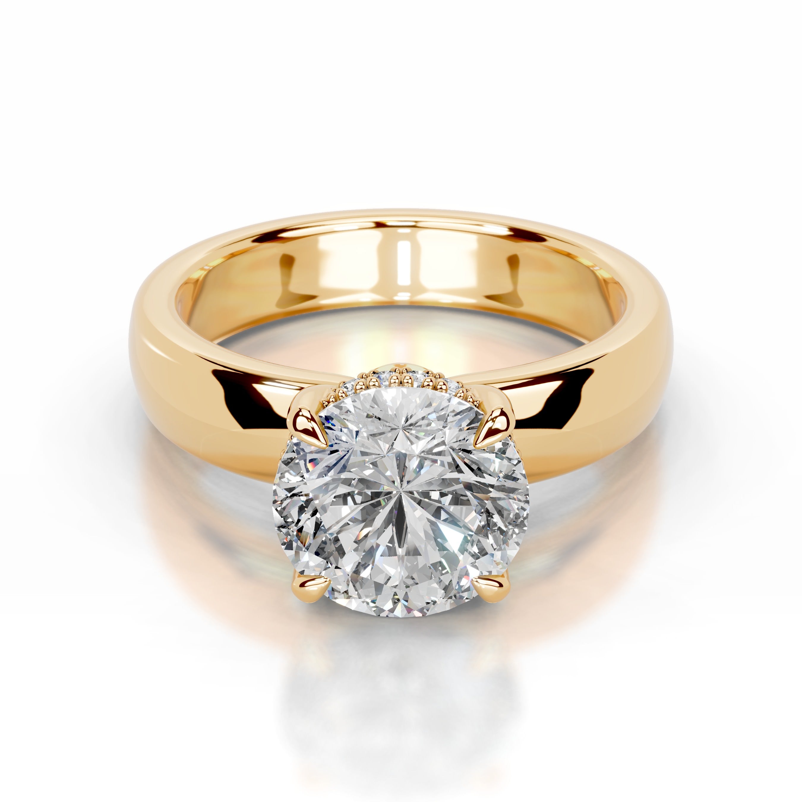 Lux Lab Grown Diamond Ring - 18K Yellow Gold