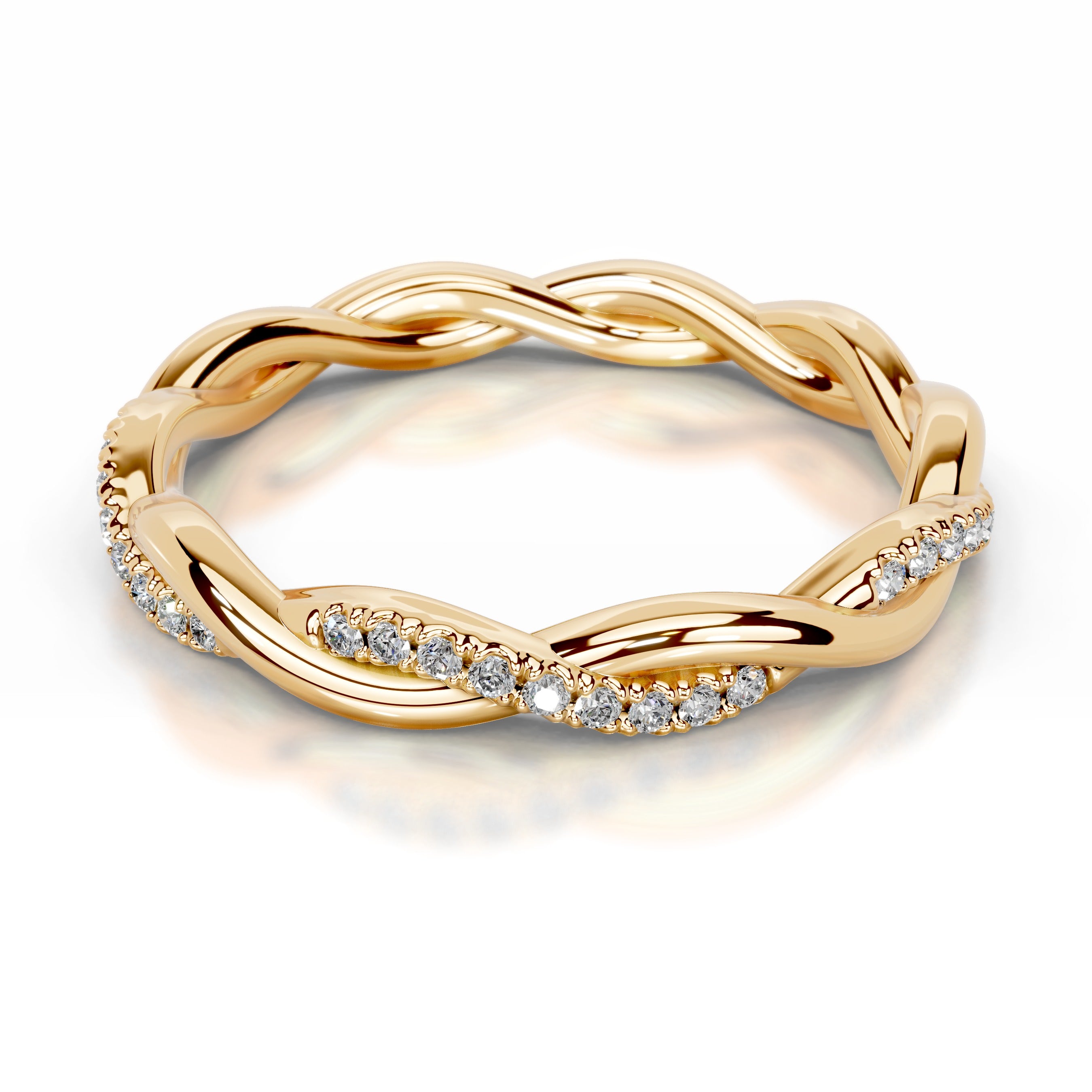 Tsumugi Lab Grown Diamond Wedding band - 18K Yellow Gold