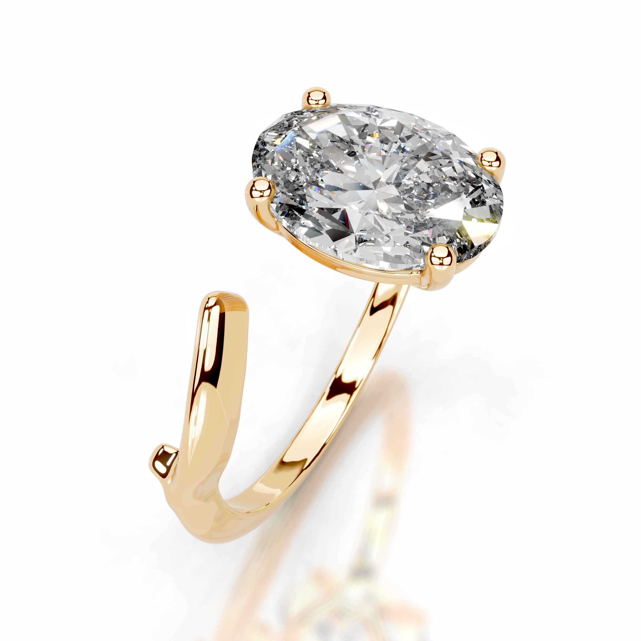 Diamond Delicacy Lab Grown Diamond Ring - 18K Yellow Gold