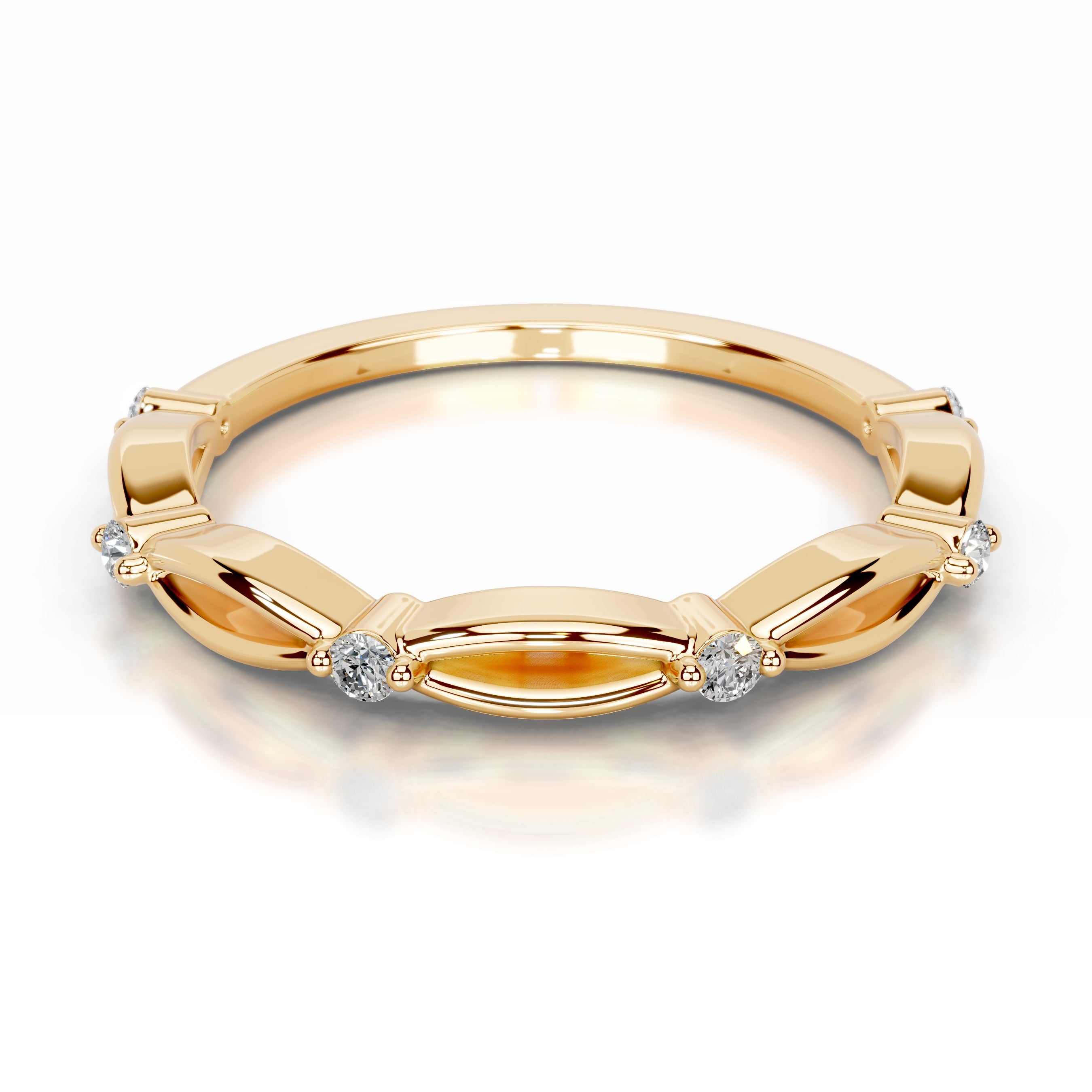 Laina Lab Grown Diamond Wedding band - 18K Yellow Gold