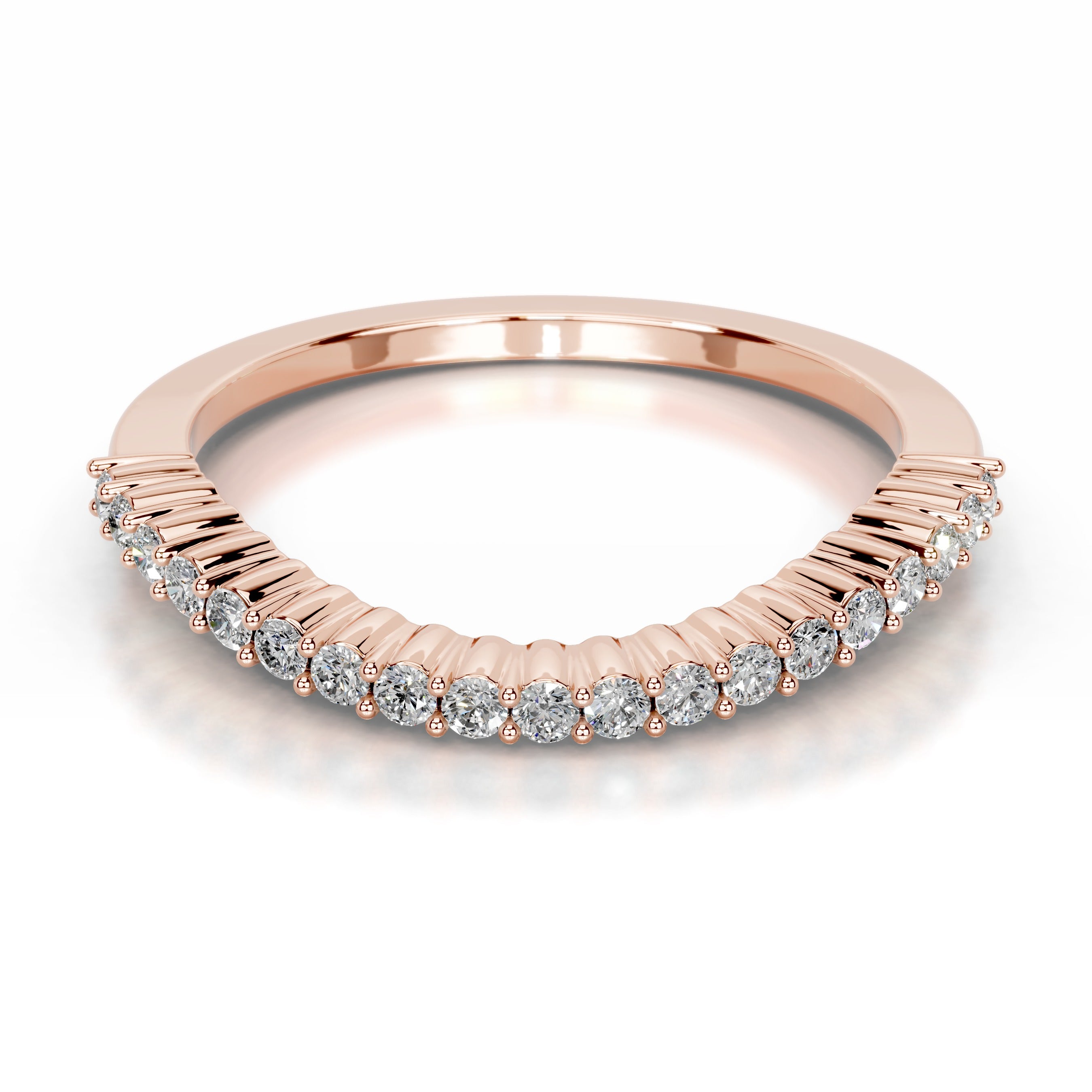 Rowan Lab Grown Diamond Wedding band - 14K Rose Gold