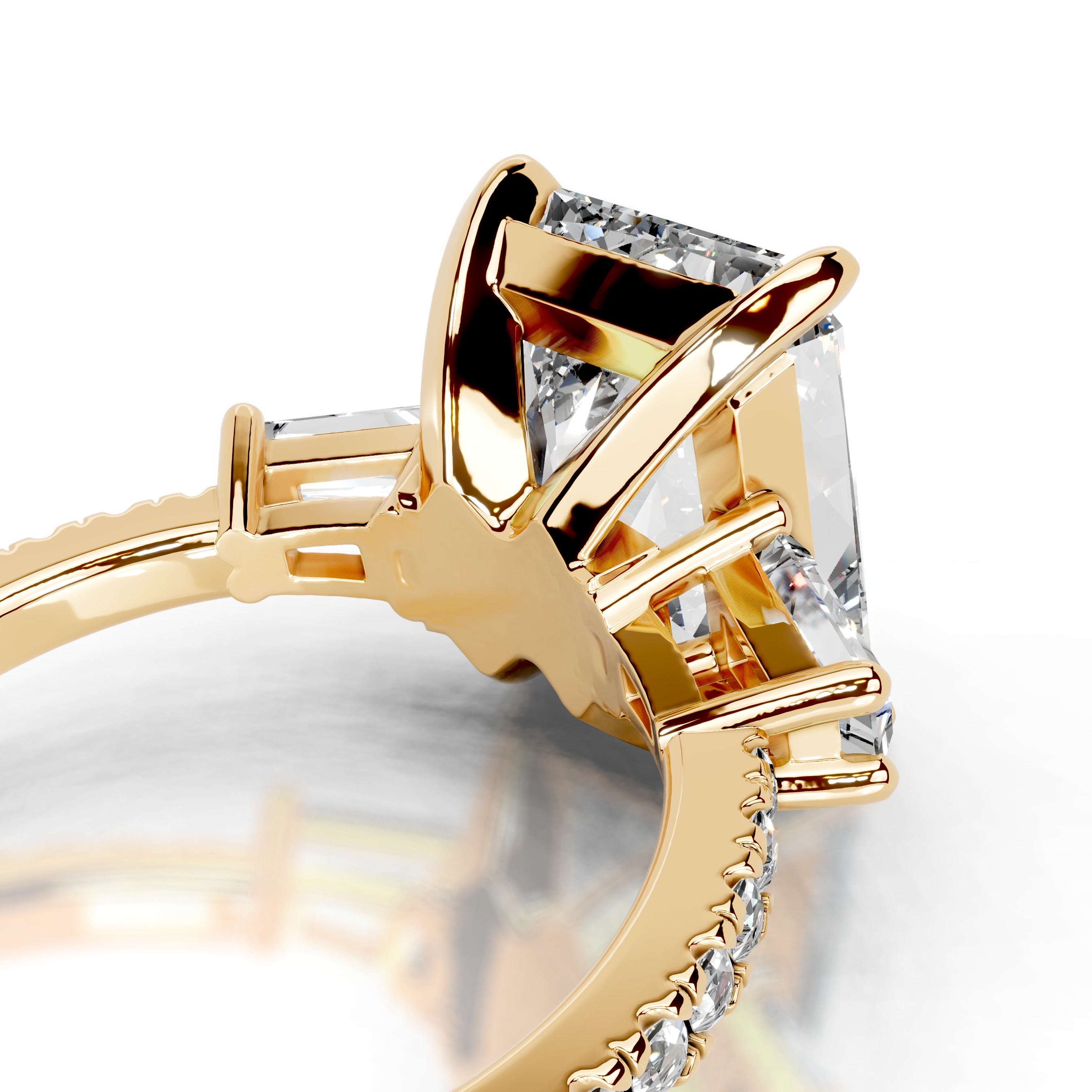 Mun Lab Grown Diamond Ring - 18K Yellow Gold