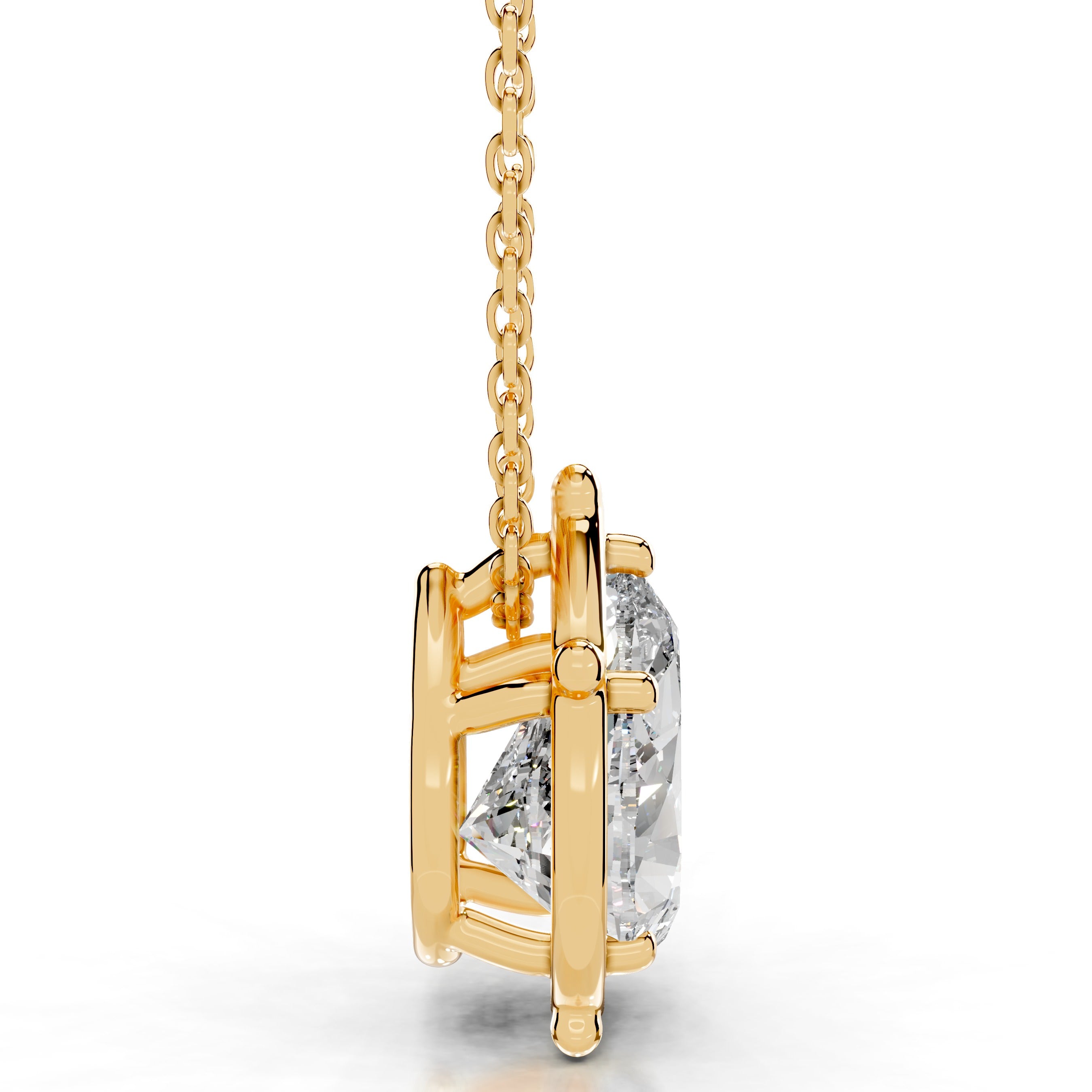 Rooted in Love Pear Lab Grown Diamond Necklace - 18K Yellow Gold
