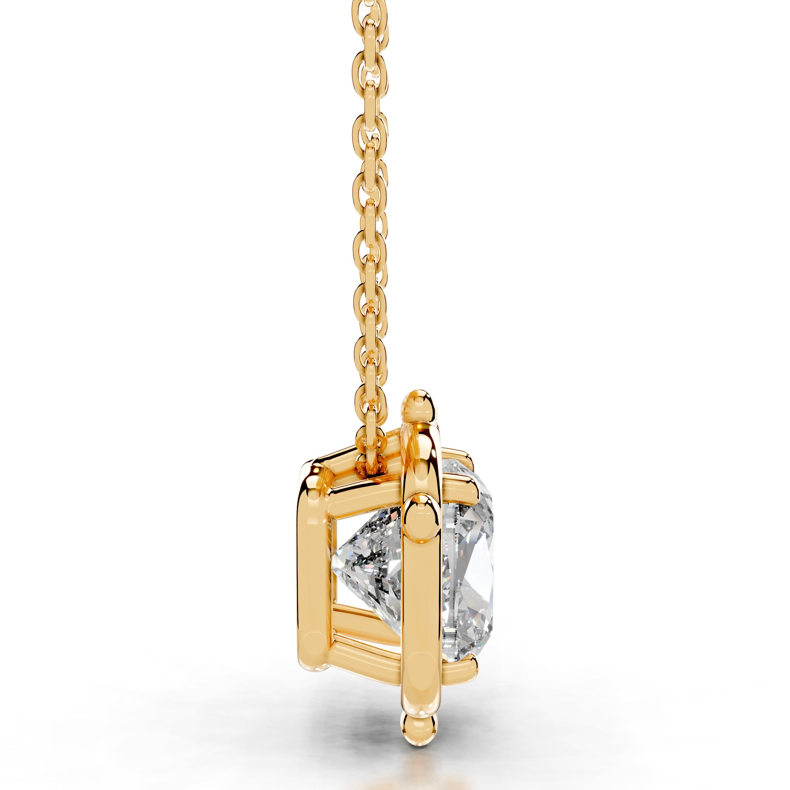 Rooted in Love Cushion Lab Grown Diamond Necklace - 18K Yellow Gold