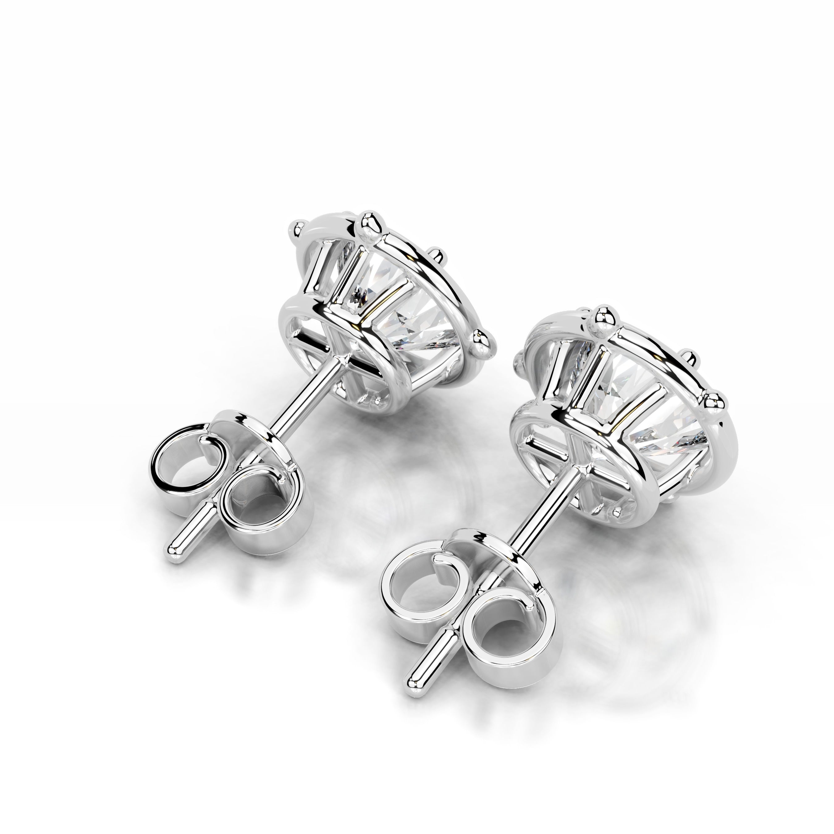 Rooted in Love Lab Grown Diamond Earrings - 14K White Gold
