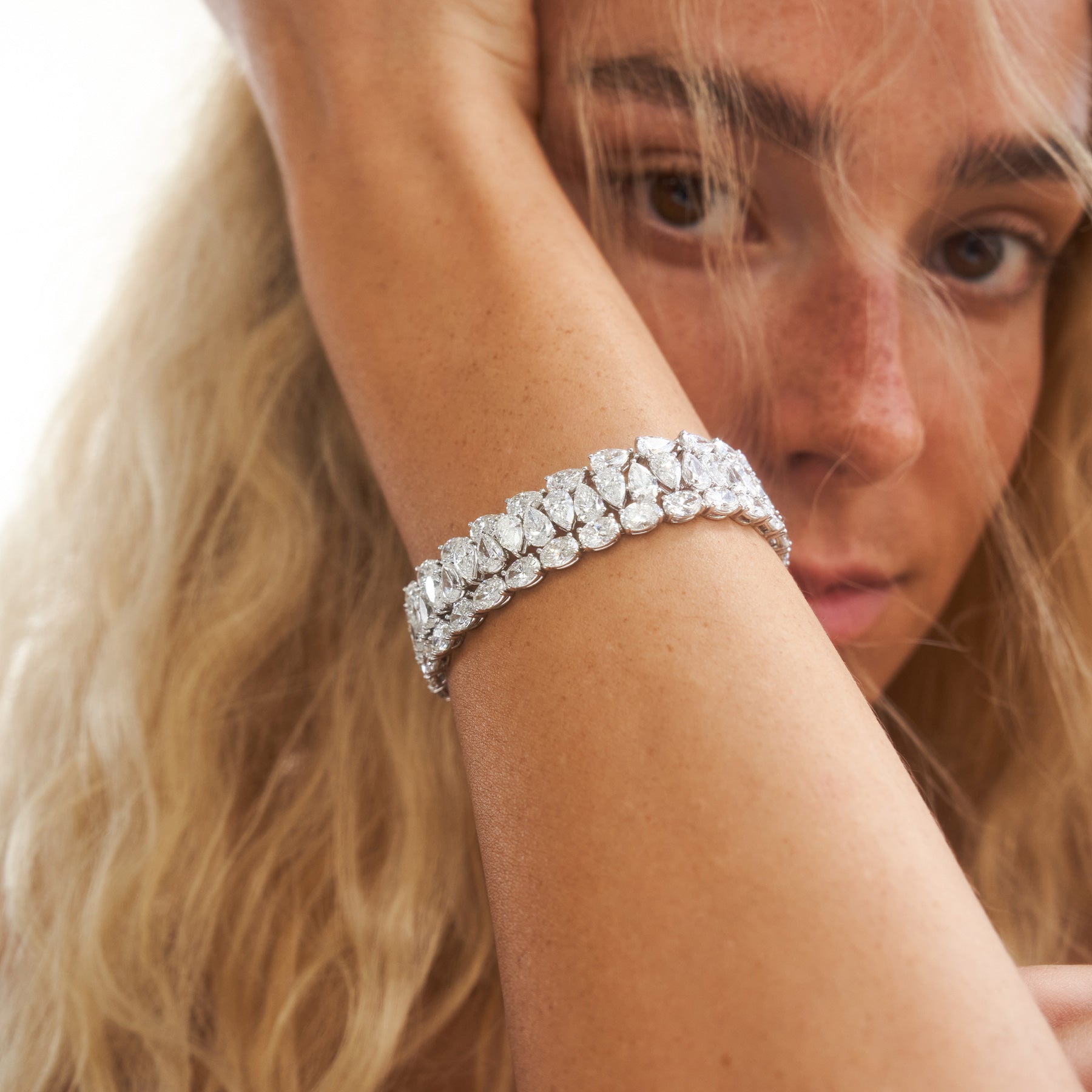 Ruth Diamond Tennis Bracelet (15 Carat) -14K White Gold