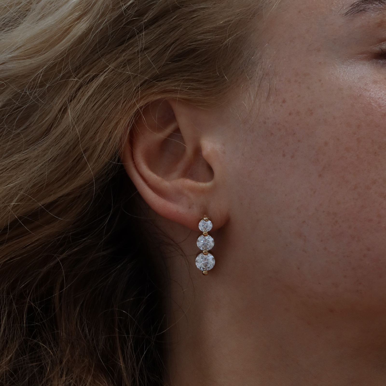 Abigail Diamond Earrings (6 Carat) - 18K Yellow Gold