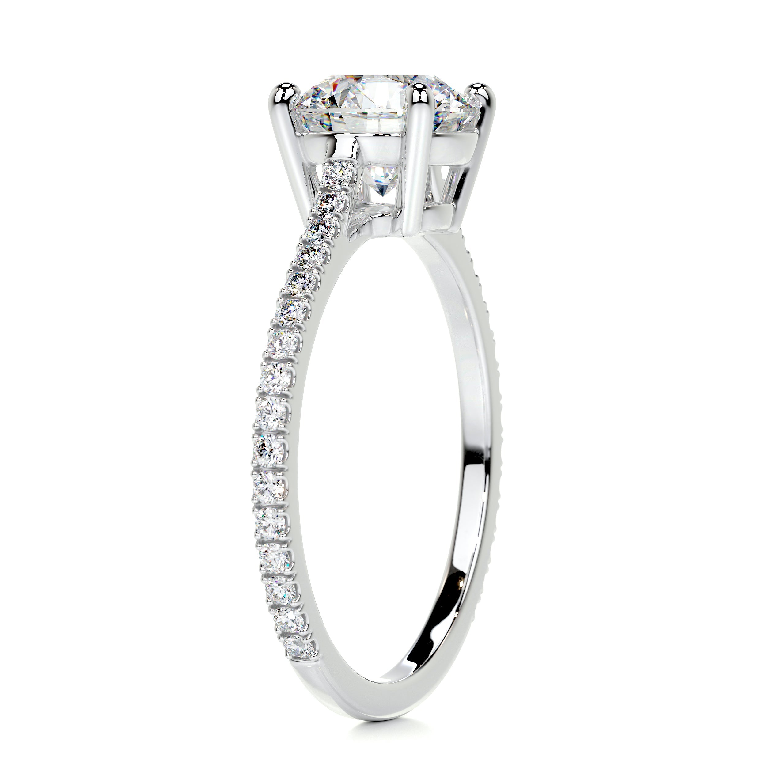 Anna Moissanite & Diamond Ring -Platinum (RTS)