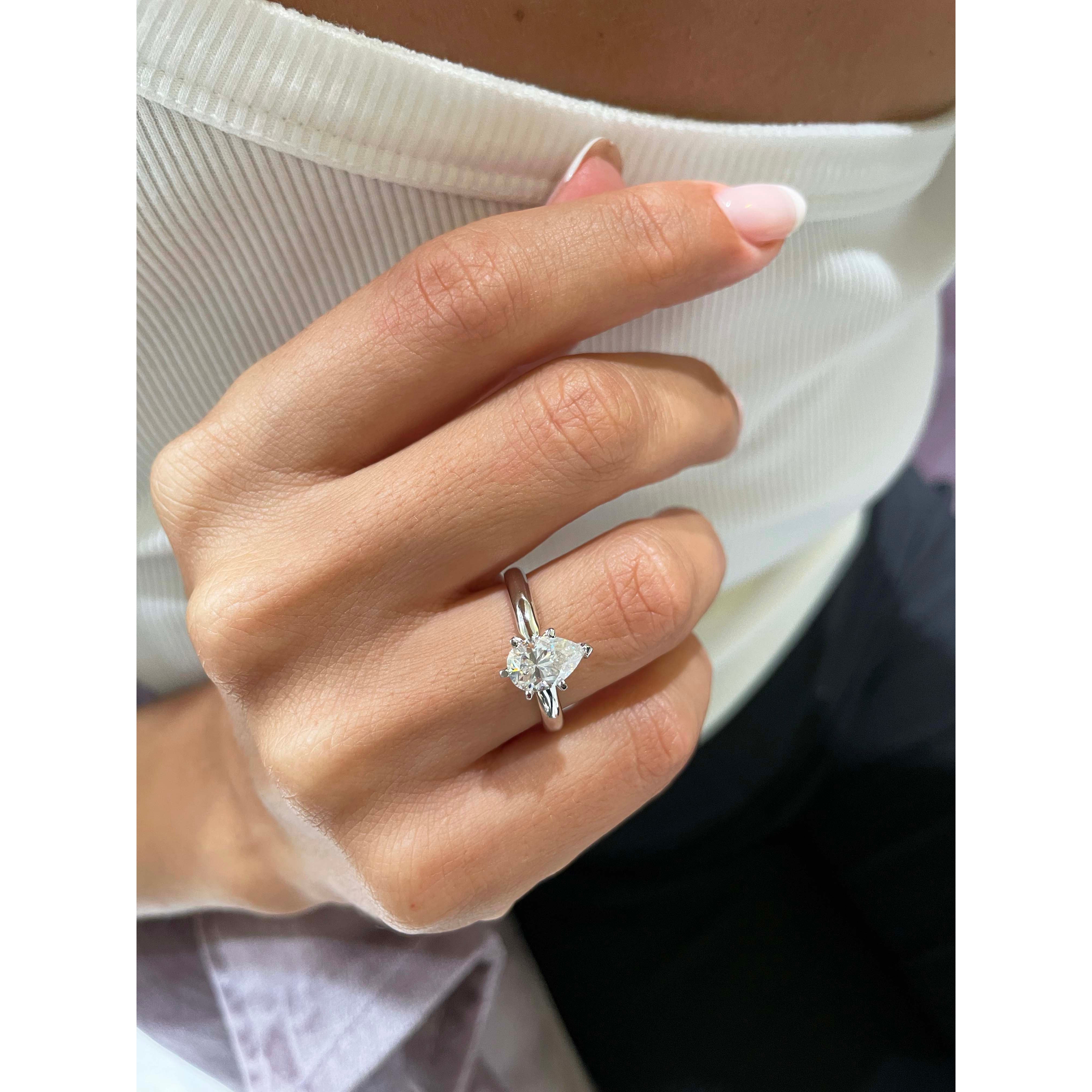 Jessica Moissanite Ring -14K White Gold (RTS)
