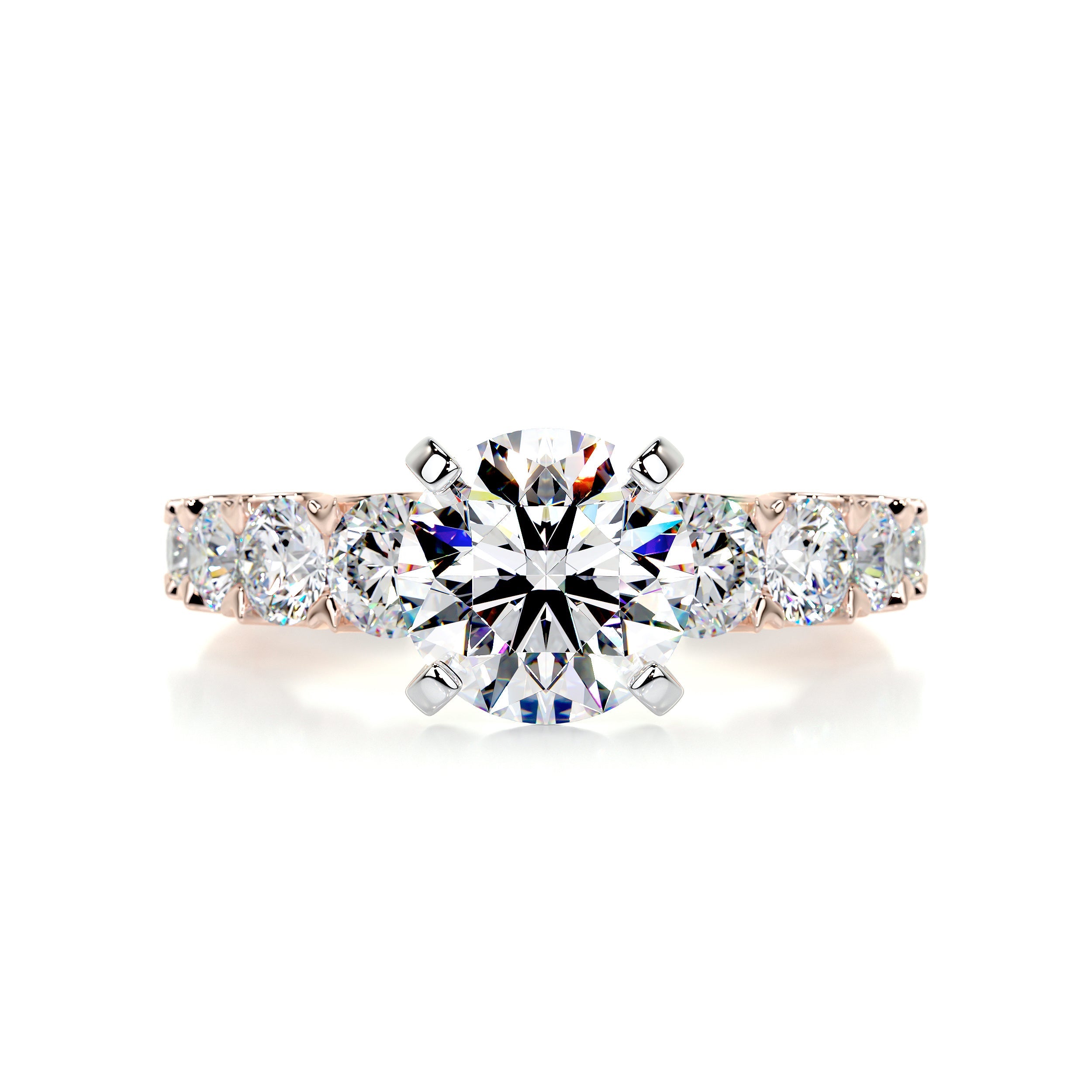 Mai Moissanite & Diamond Ring -14K Rose Gold (RTS)