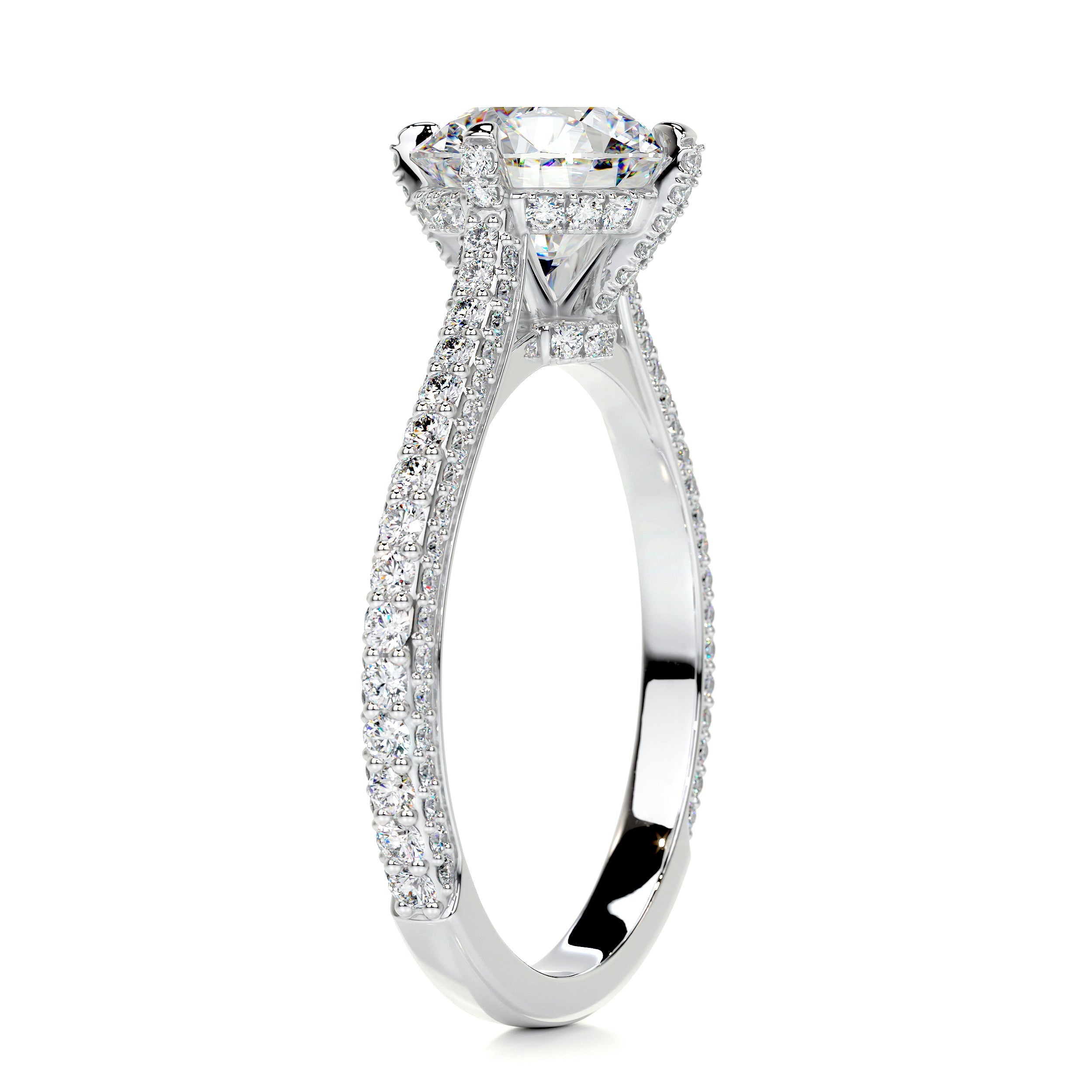 Jocelyn Moissanite & Diamond Ring -14K White Gold (RTS)