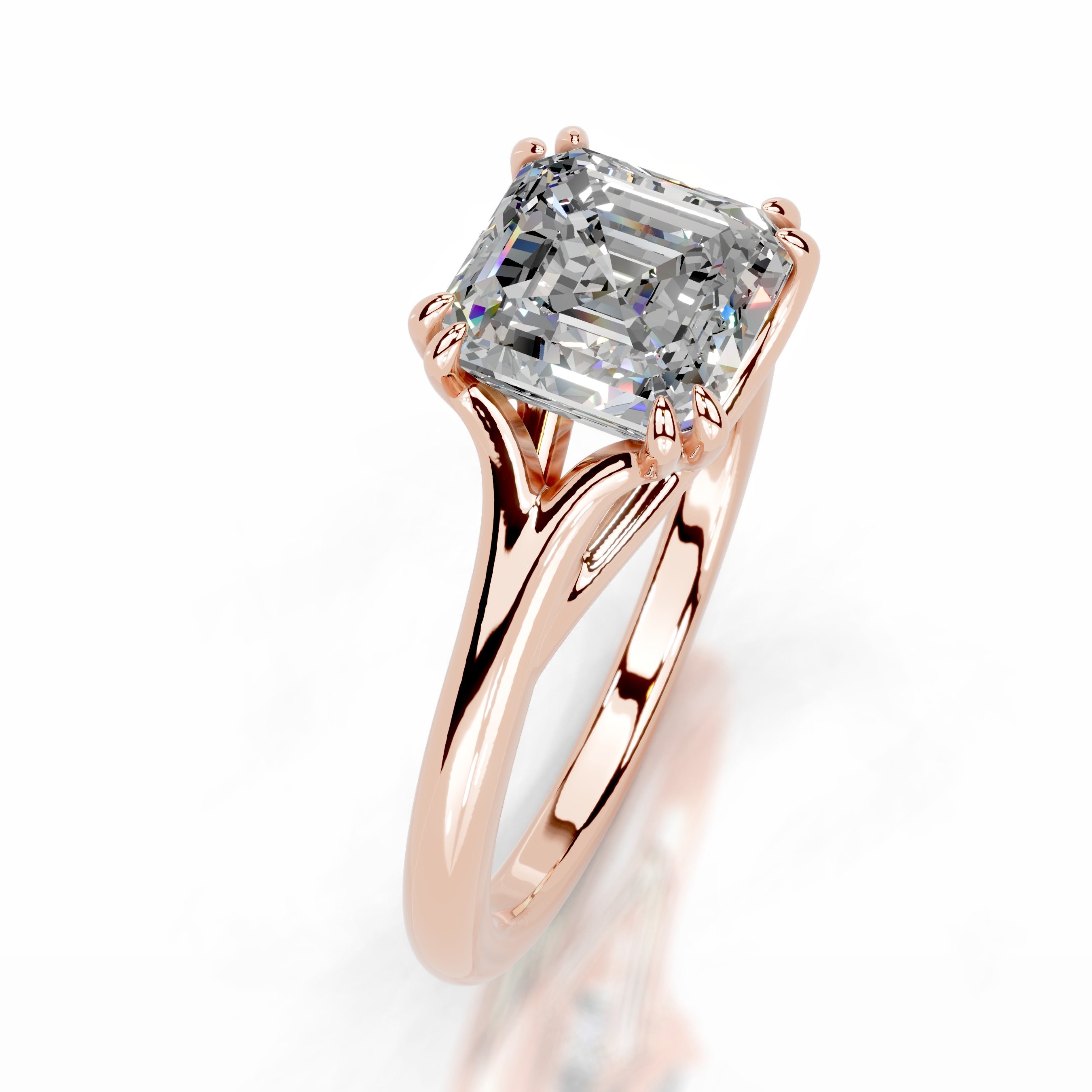 Ellie Moissanite Ring - 14K Rose Gold