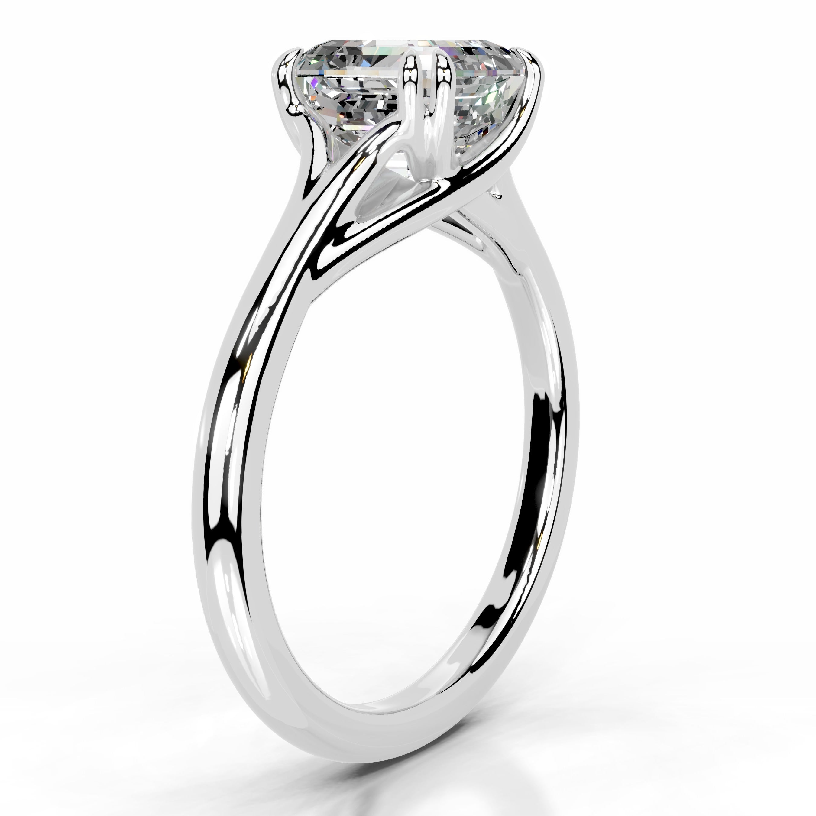 Ellie Moissanite Ring - 18K White Gold