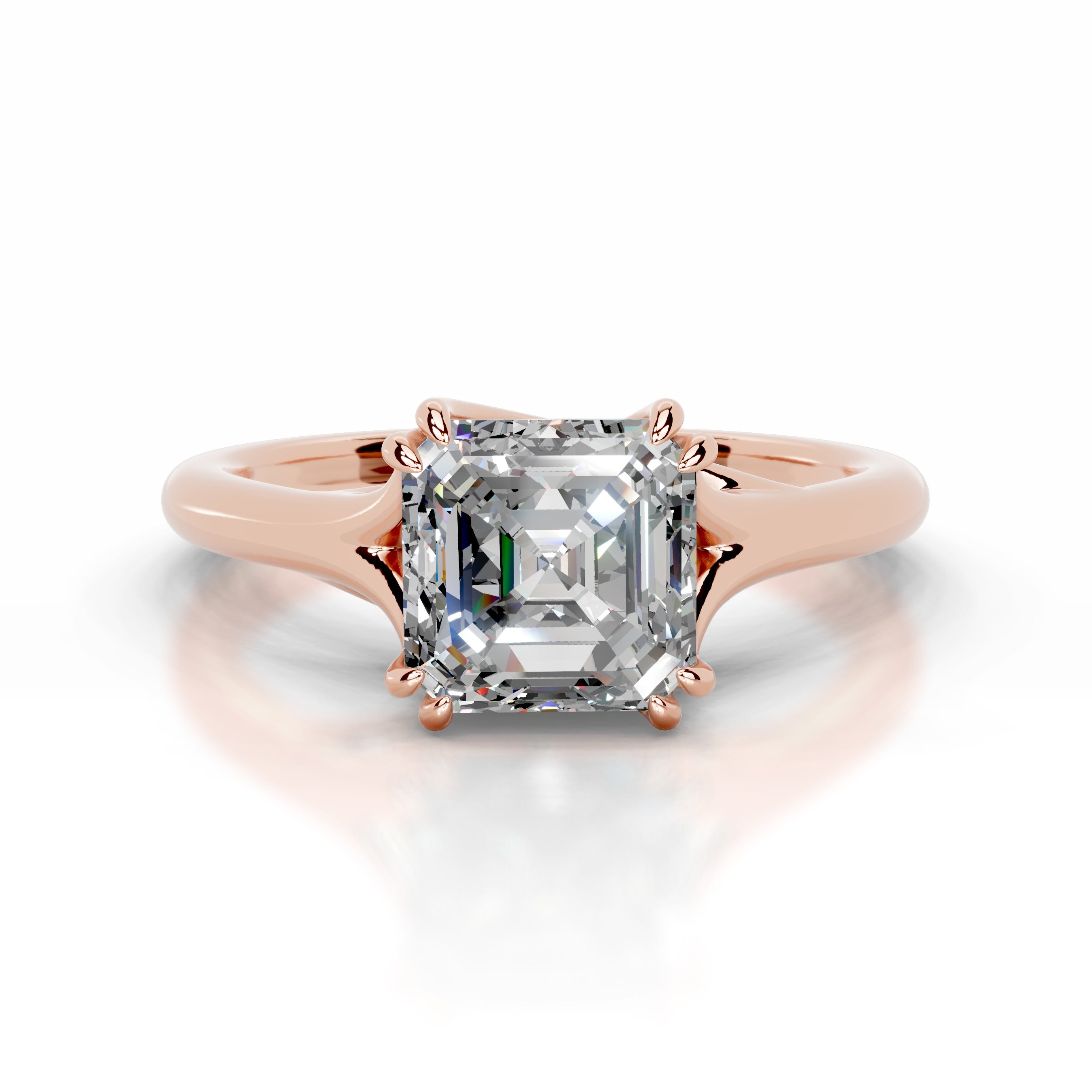 Ellie Moissanite Ring - 14K Rose Gold