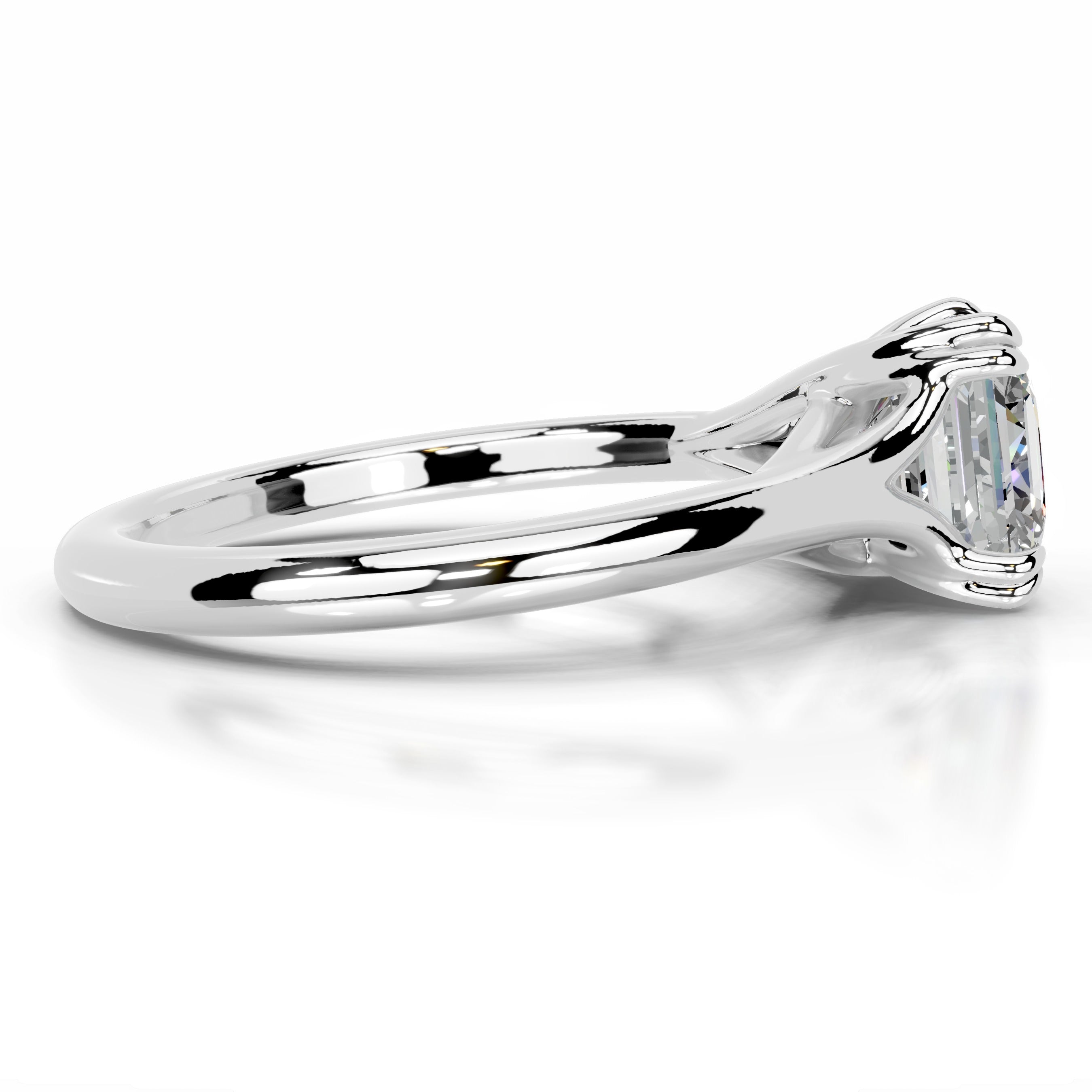 Ellie Moissanite Ring - 14K White Gold