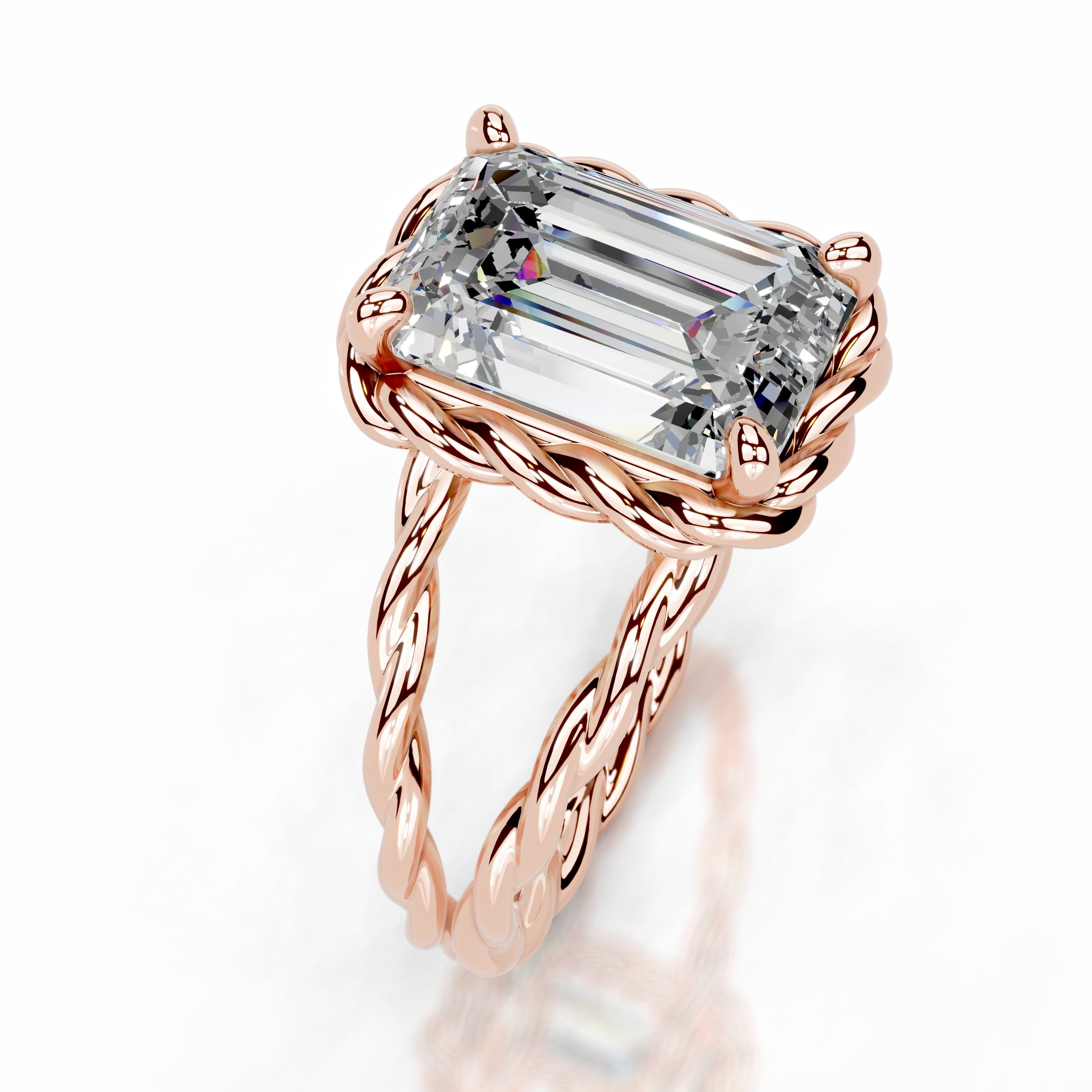 Yul Moissanite Ring - 14K Rose Gold