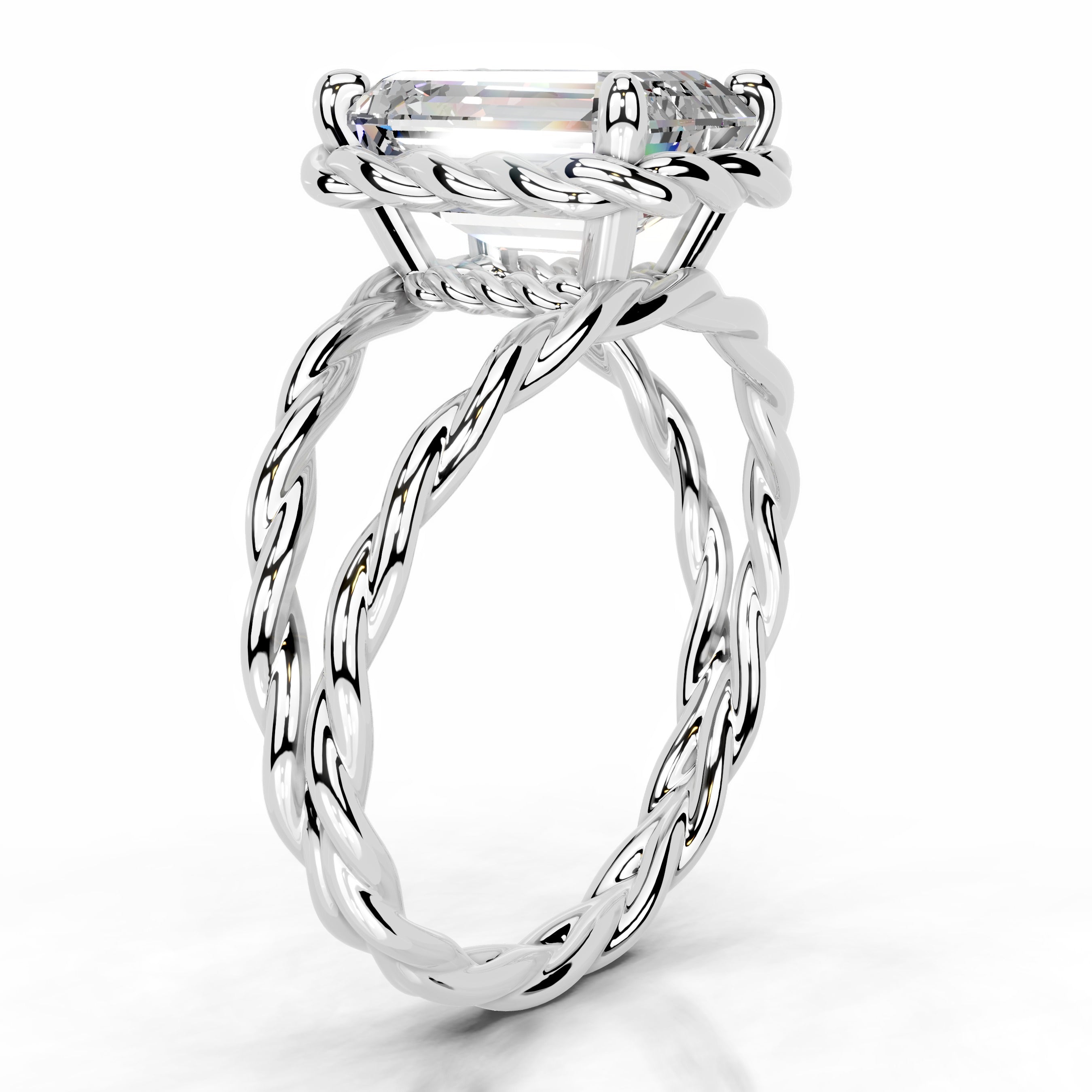 Yul Moissanite Ring - 18K White Gold