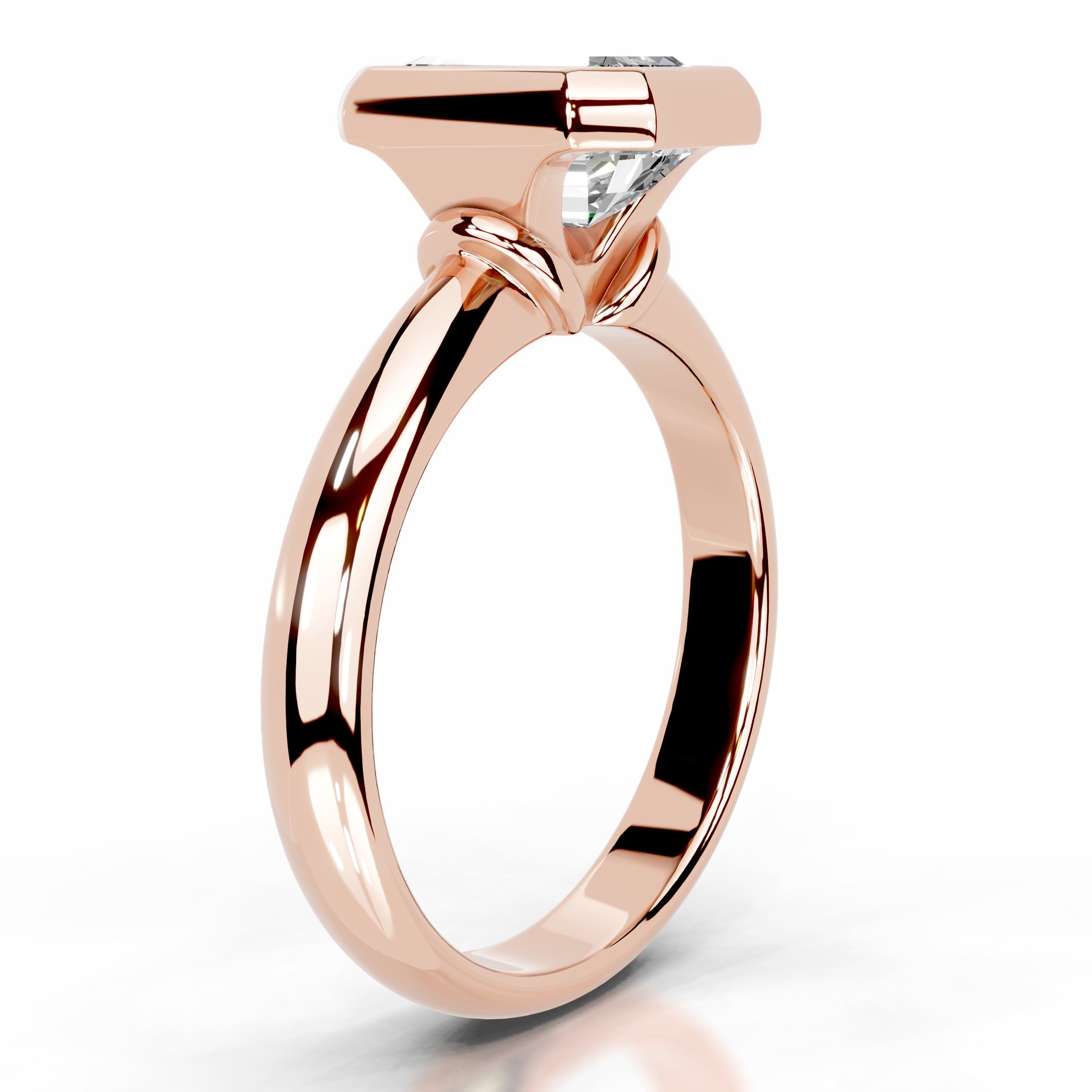 Kaylee Moissanite Ring - 14K Rose Gold