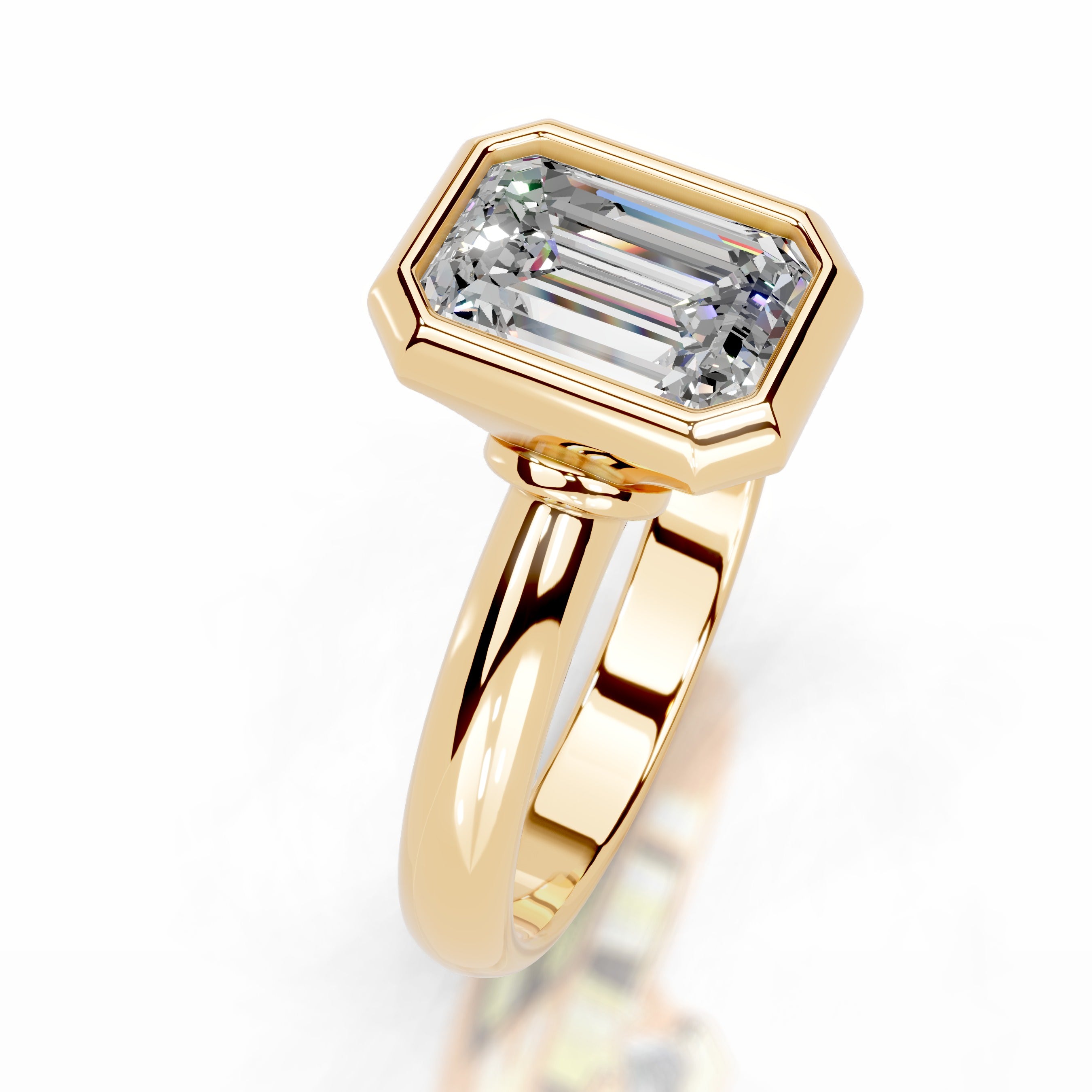 Kaylee Moissanite Ring - 18K Yellow Gold