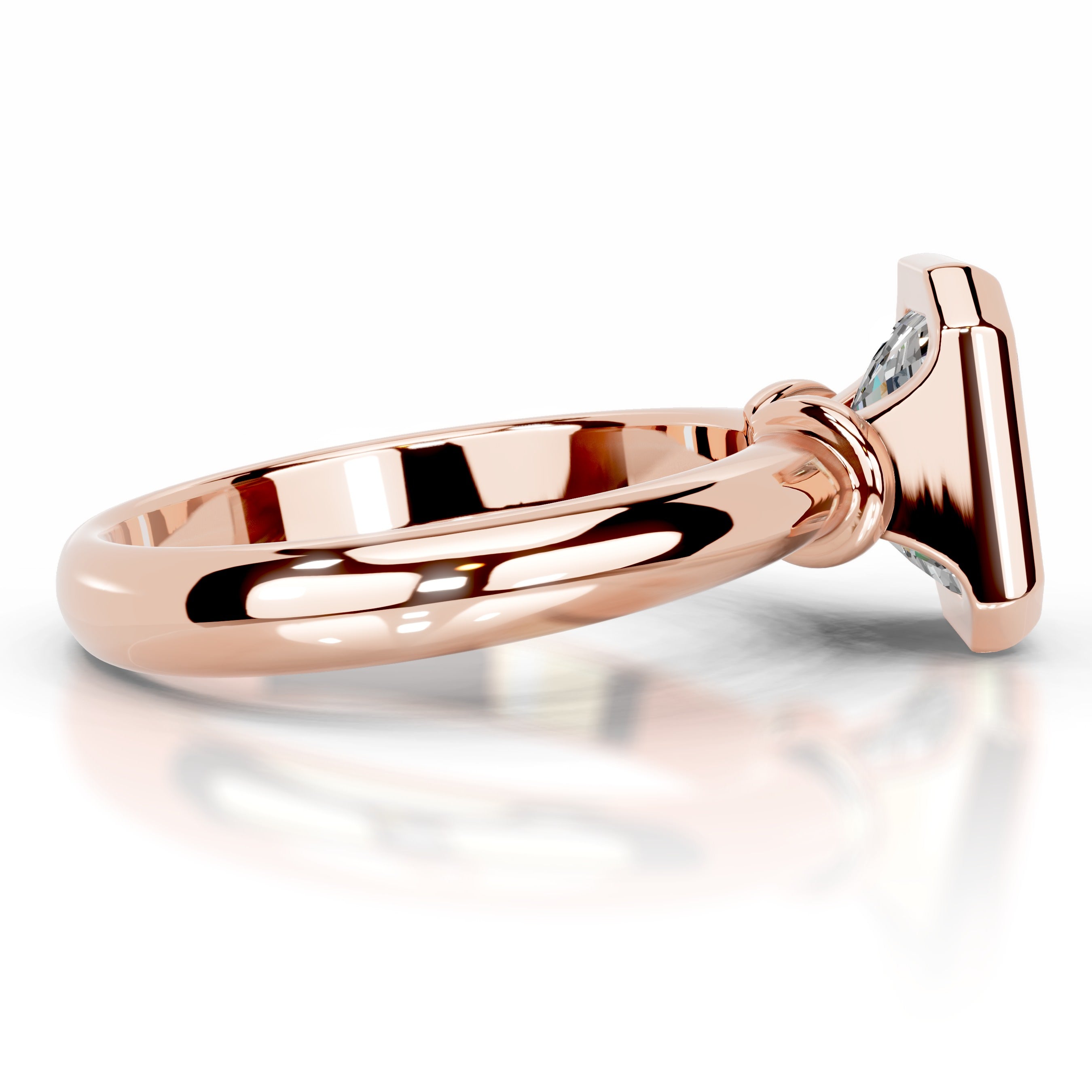 Kaylee Moissanite Ring - 14K Rose Gold
